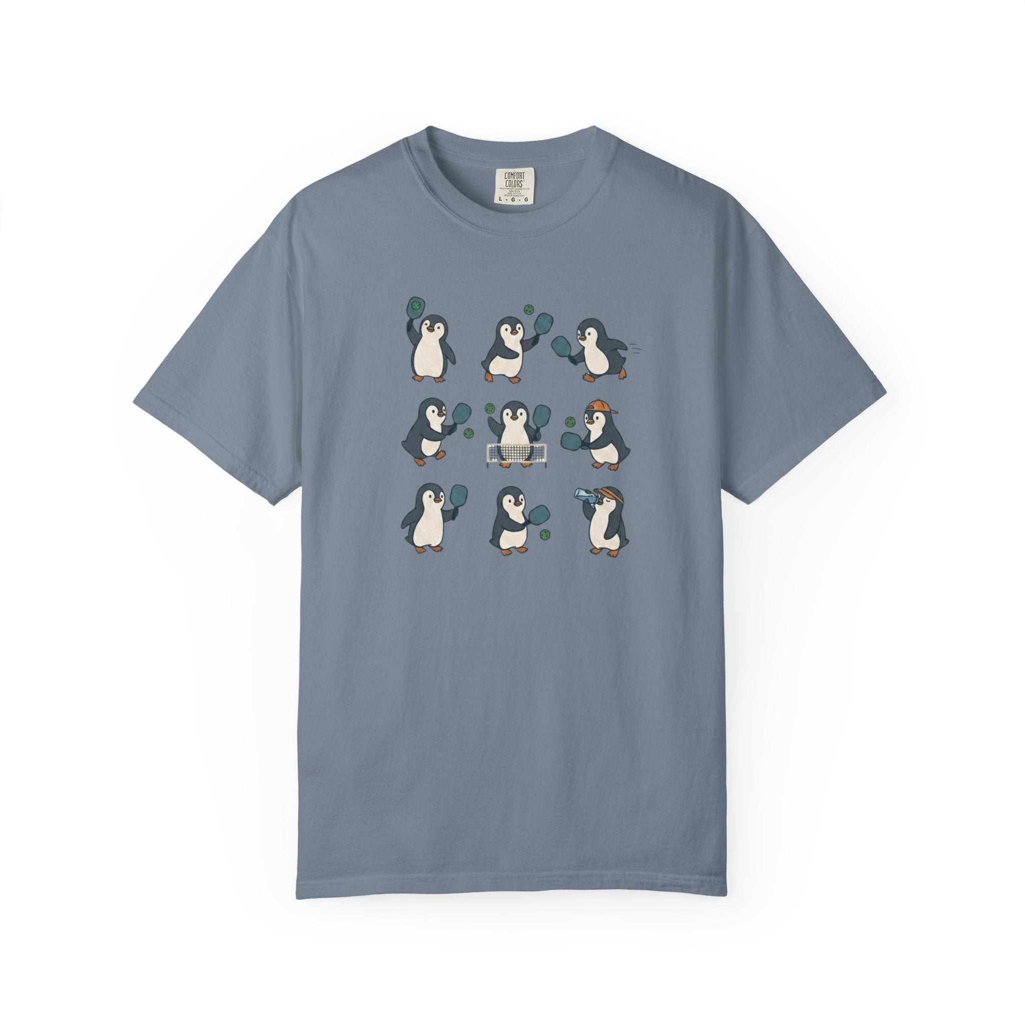 Cute Penguin Pickleball t-shirt in Blue Jean