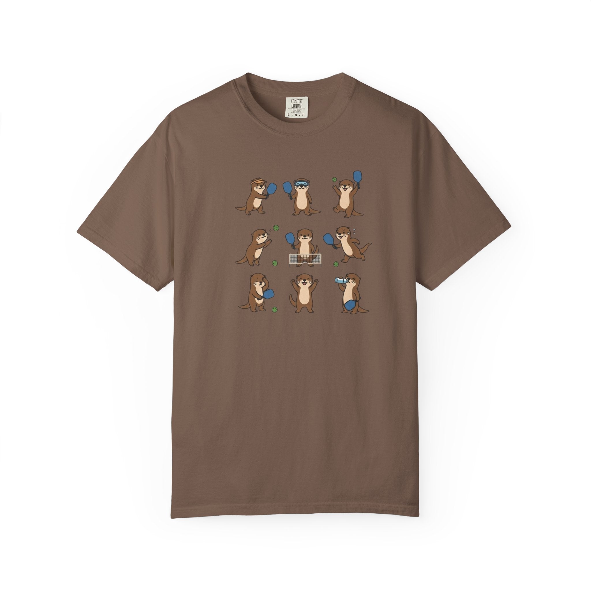 Cute Otter Pickleball t-shirt in Espresso