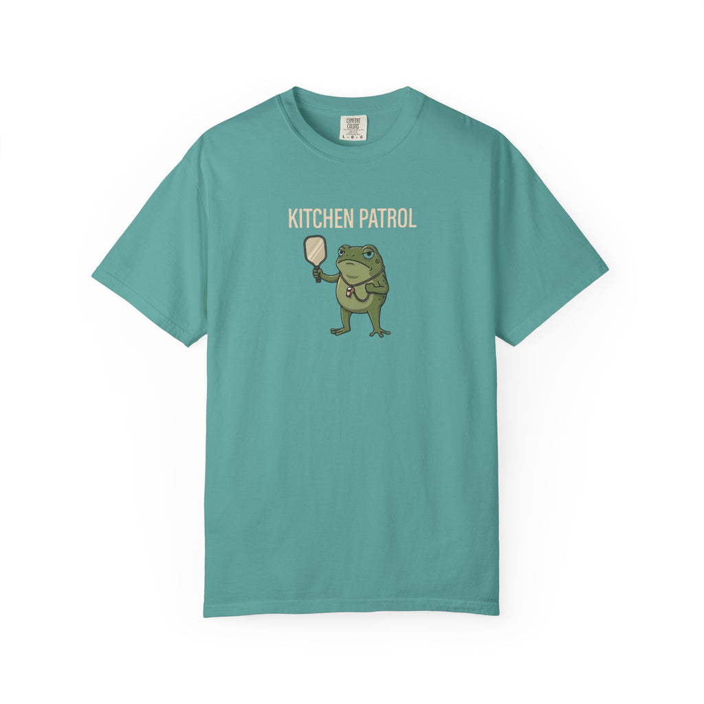Kitchen Patrol Frog Pickleball t-shirt in Seafoam
