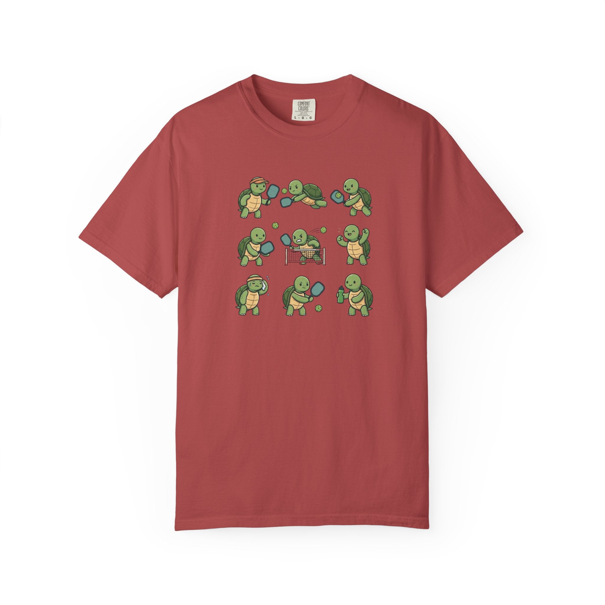 Cute Turtle Pickleball t-shirt in Crimson