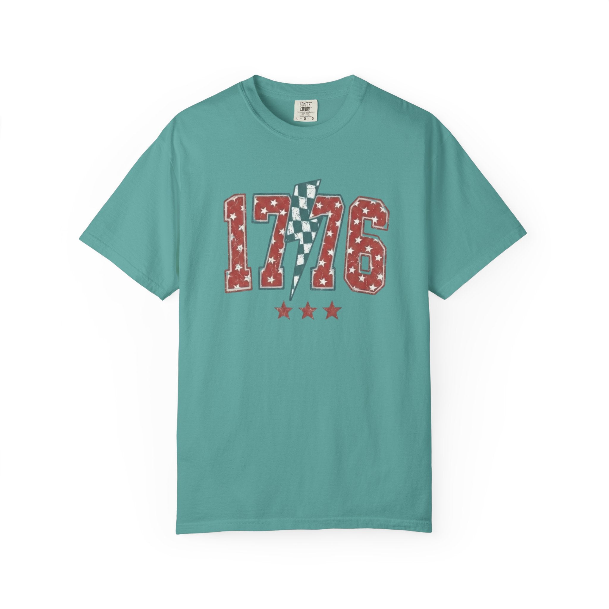 Vintage Patriotic American USA 1776 T-Shirt, Independence Day Red White Blue Unisex Graphic Tee