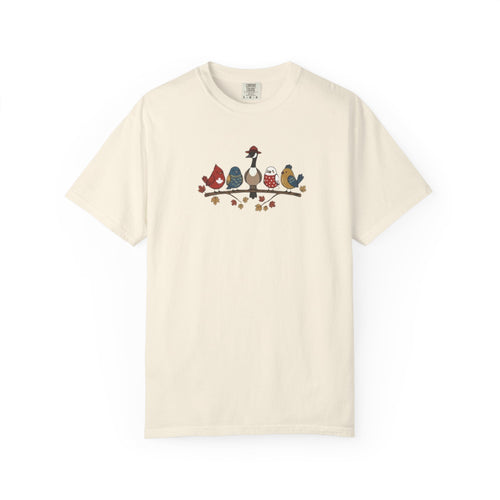 Canadian Birds on a Branch t-shirt in Ivory