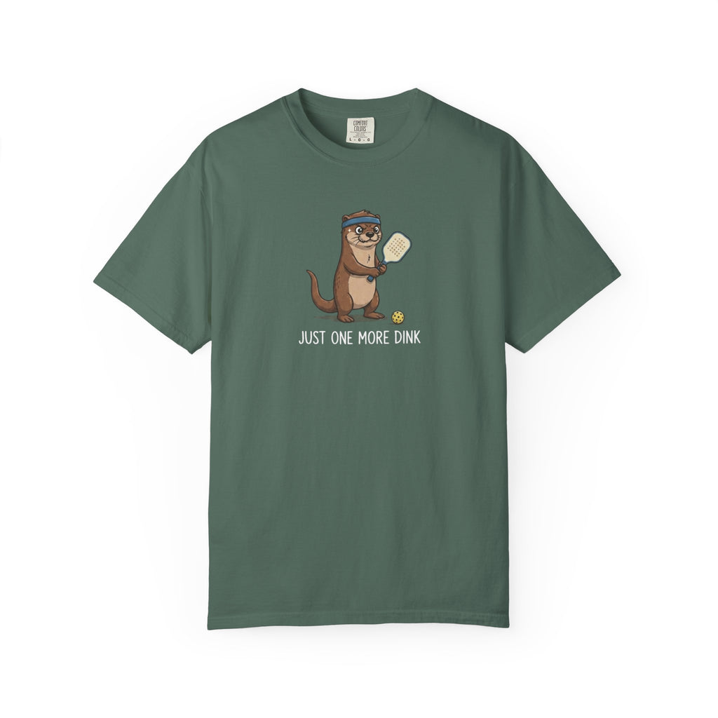 Just One More Dink Otter Pickleball t-shirt in Blue Spruce
