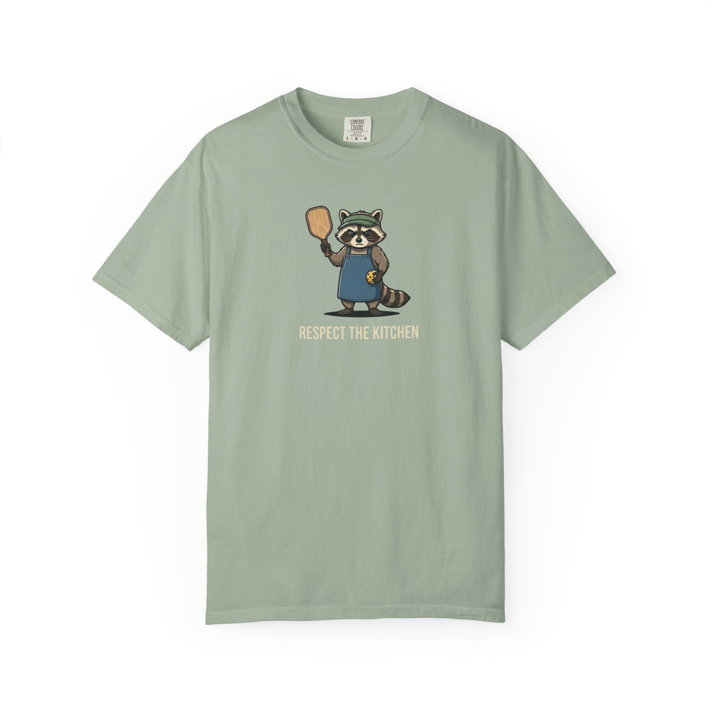 Respect The Kitchen Raccoon Pickleball t-shirt in Bay