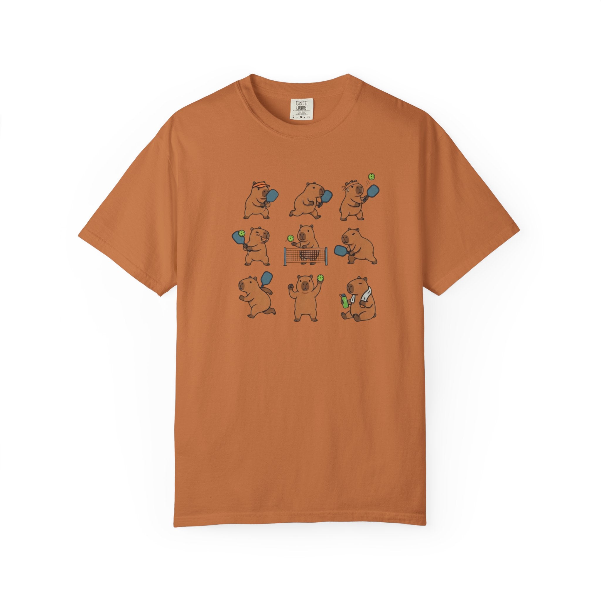 Cute Capybara Pickleball t-shirt in Yam