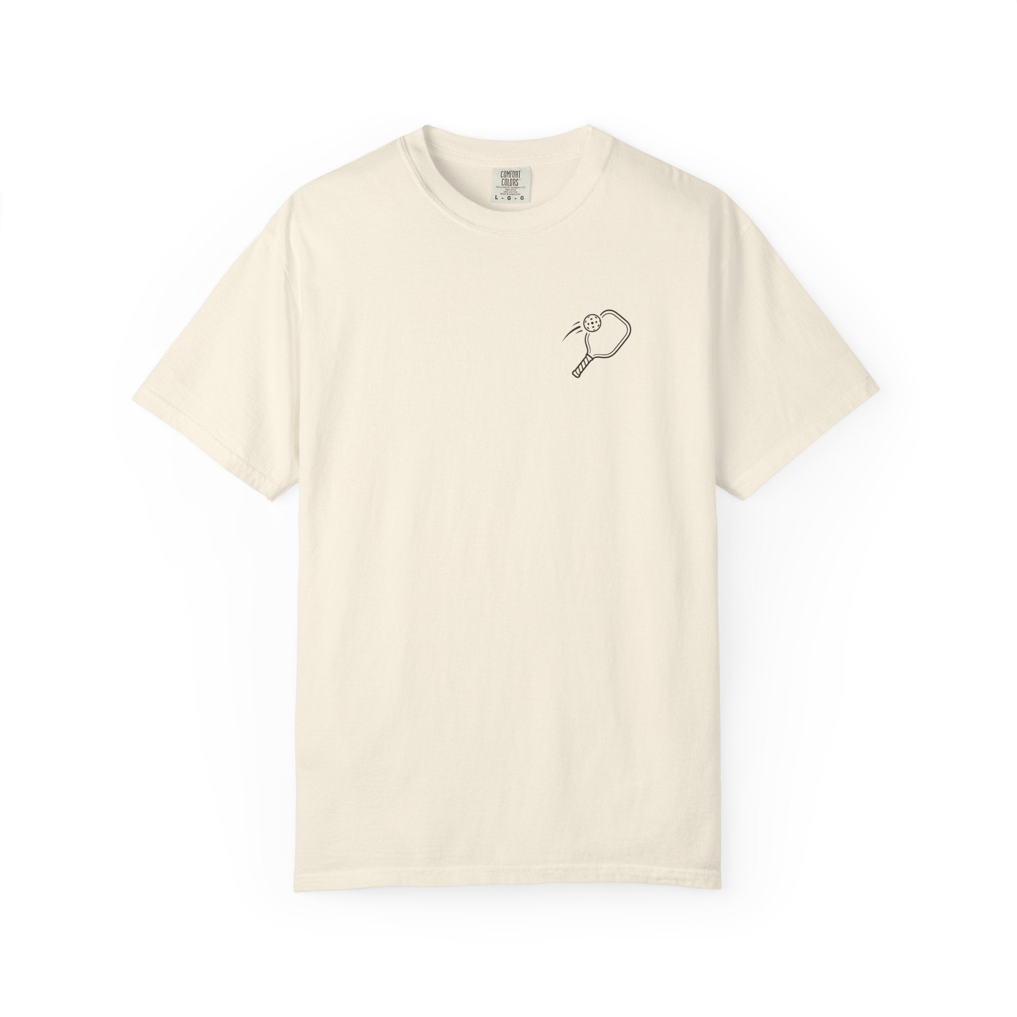 Minimalist Pickleball Paddle t-shirt in Ivory