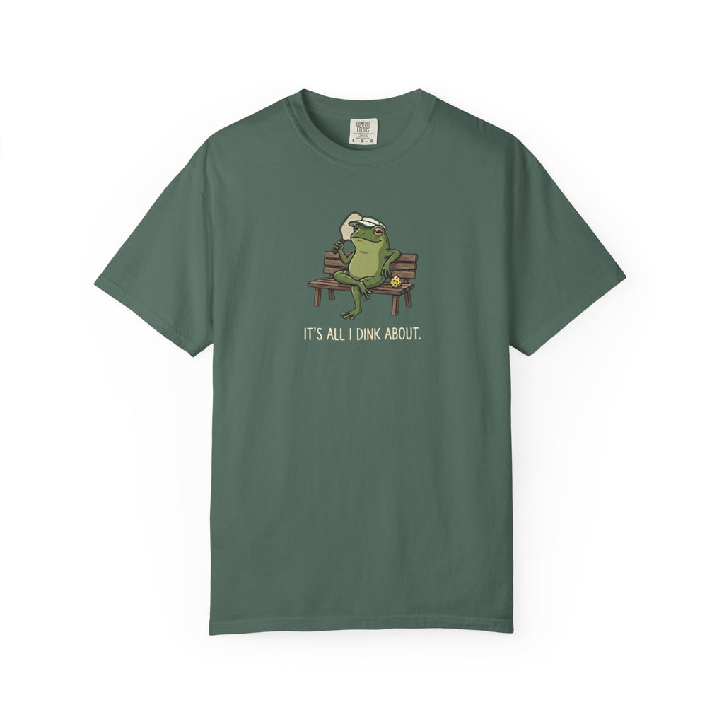 It's All I Dink About Frog Pickleball t-shirt in Blue Spruce