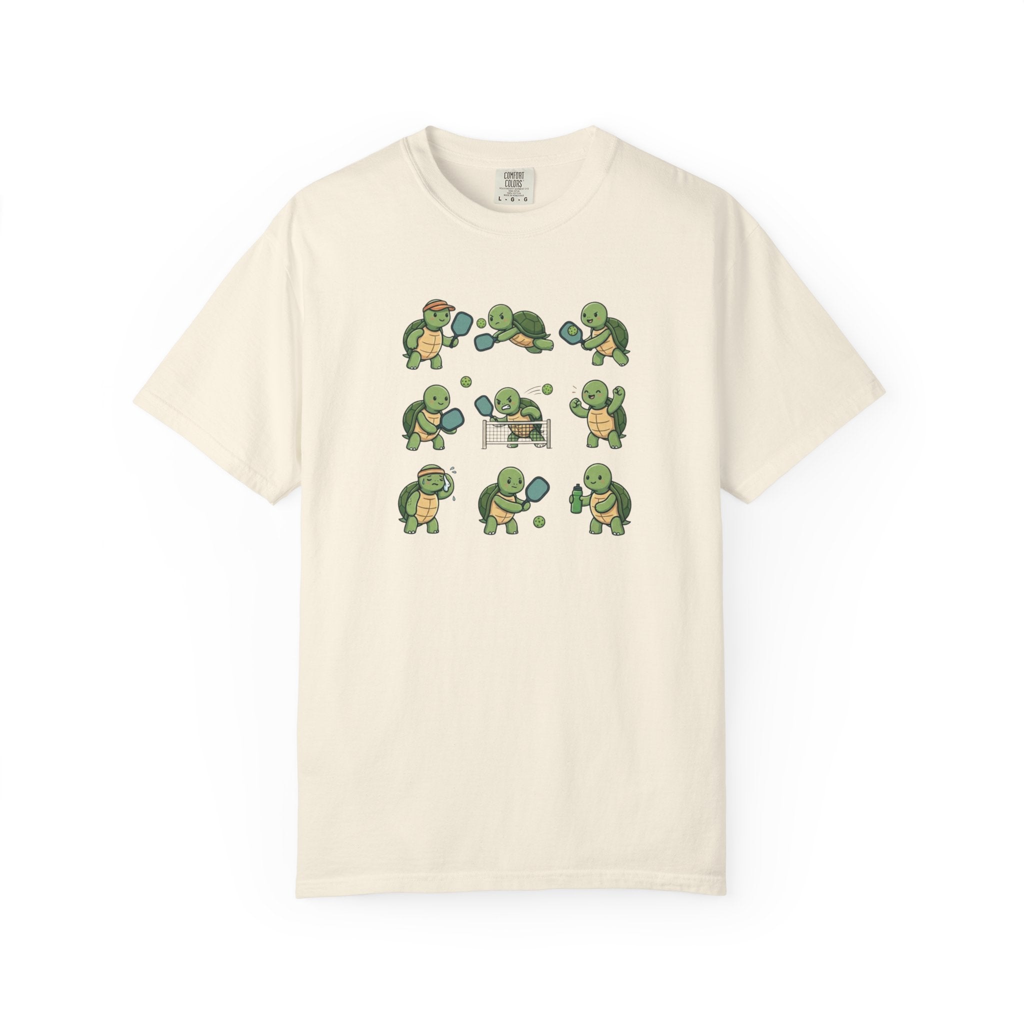 Cute Turtle Pickleball t-shirt in Ivory