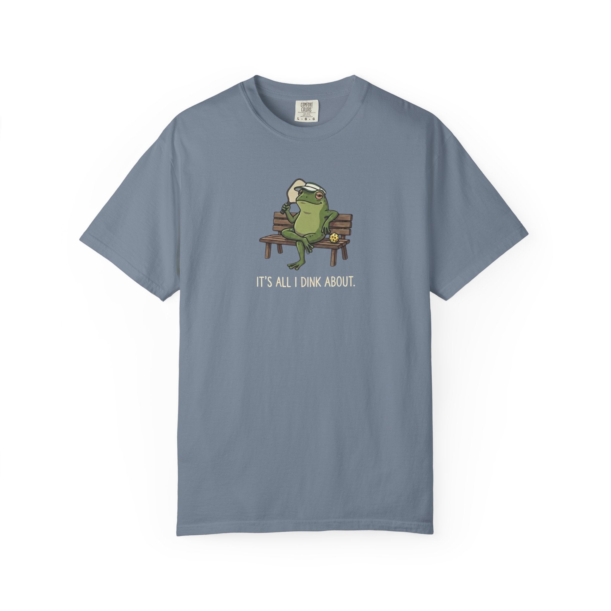 It's All I Dink About Frog Pickleball t-shirt in Blue Jean