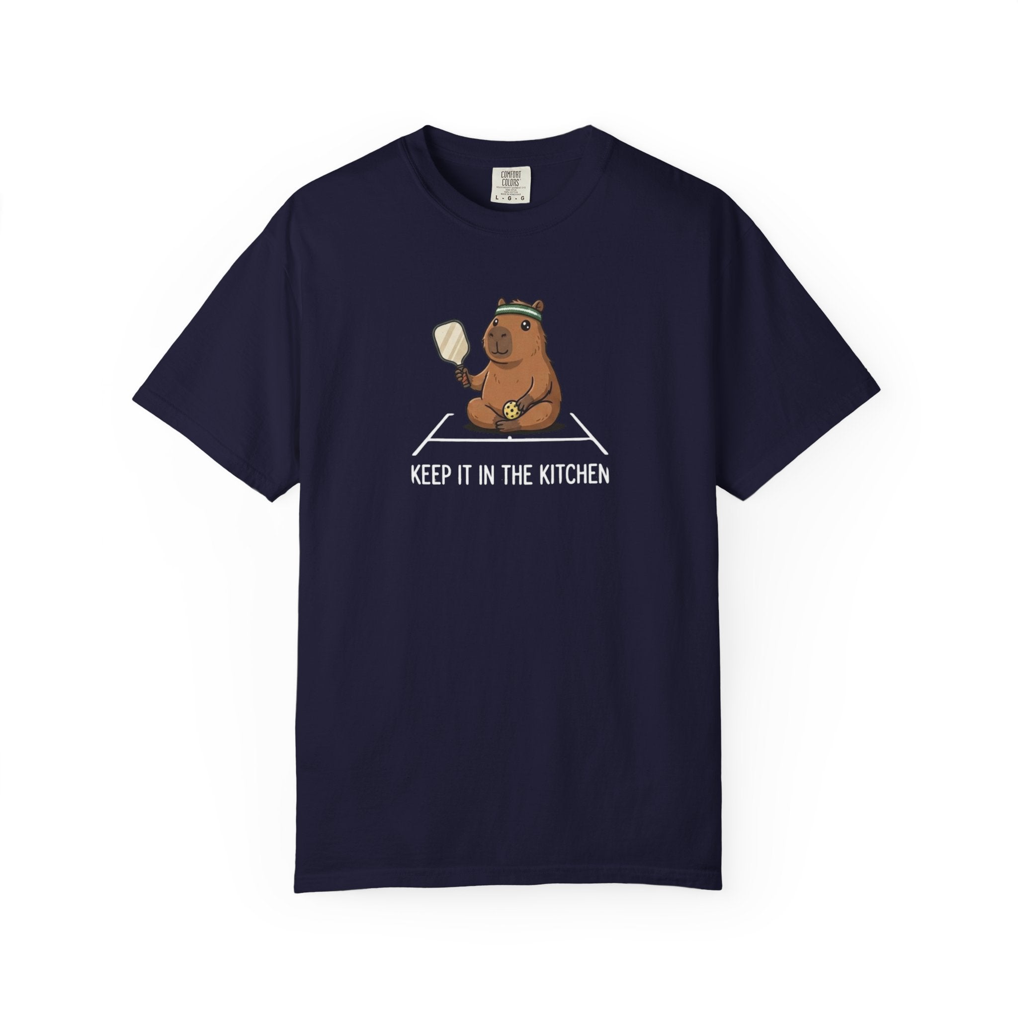 Keep It In The Kitchen Capybara Pickleball t-shirt in True Navy