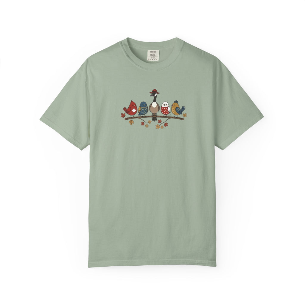 Canadian Birds on a Branch t-shirt in Bay