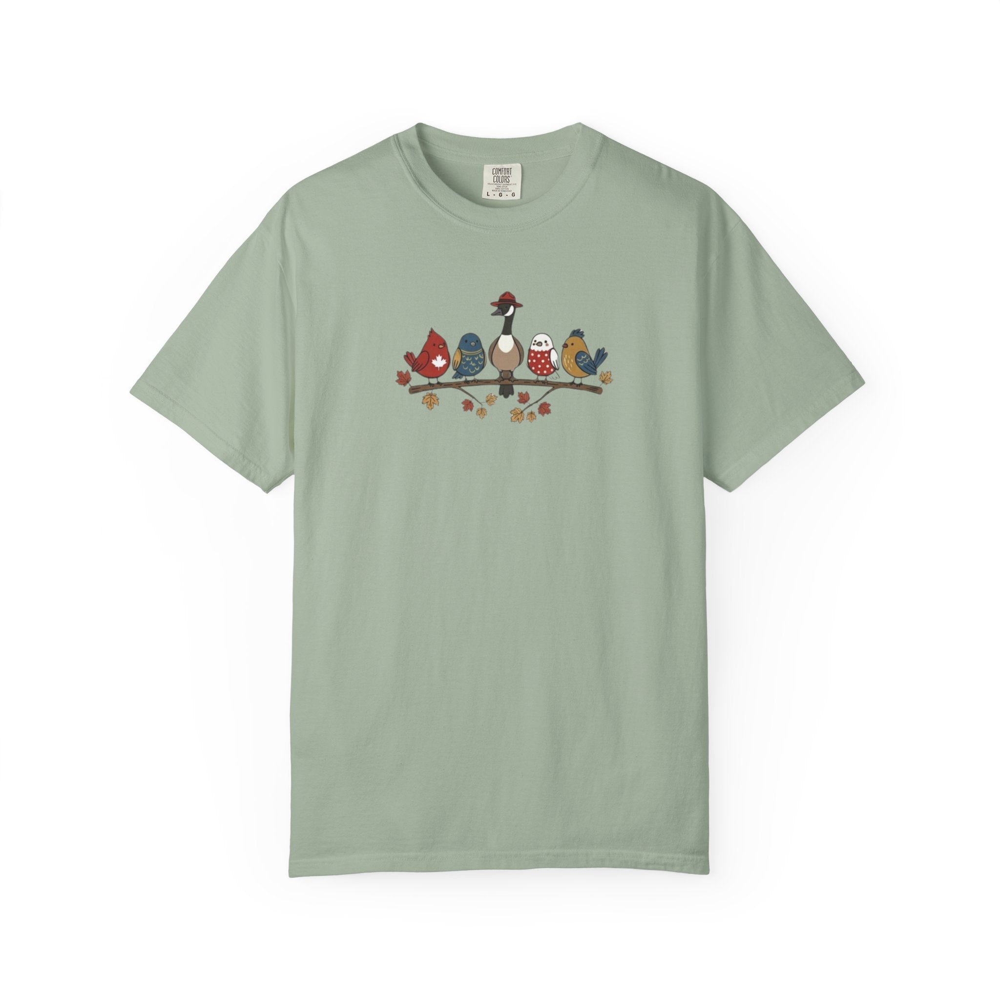 Canadian Birds on a Branch t-shirt in Bay