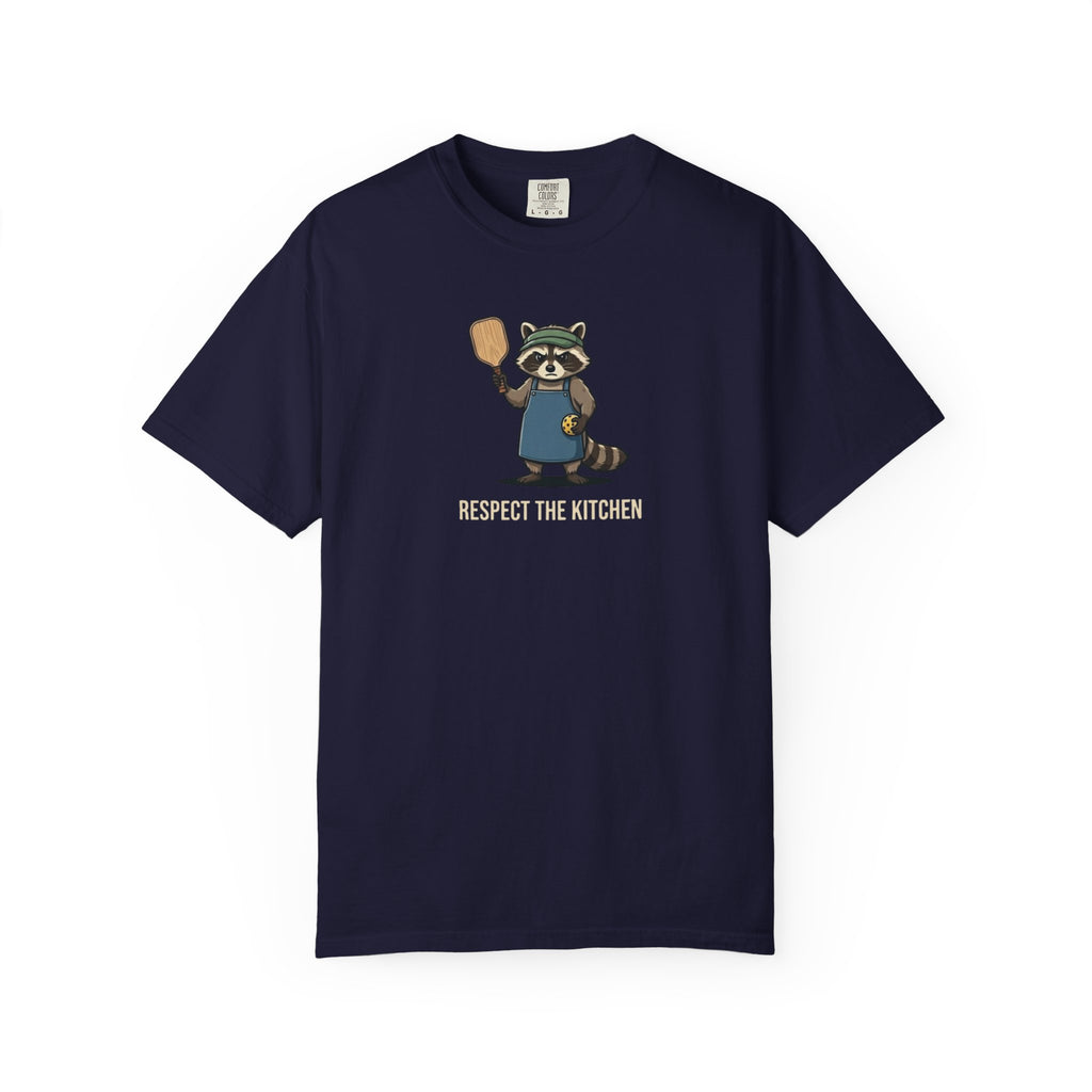 Respect The Kitchen Raccoon Pickleball t-shirt in True Navy