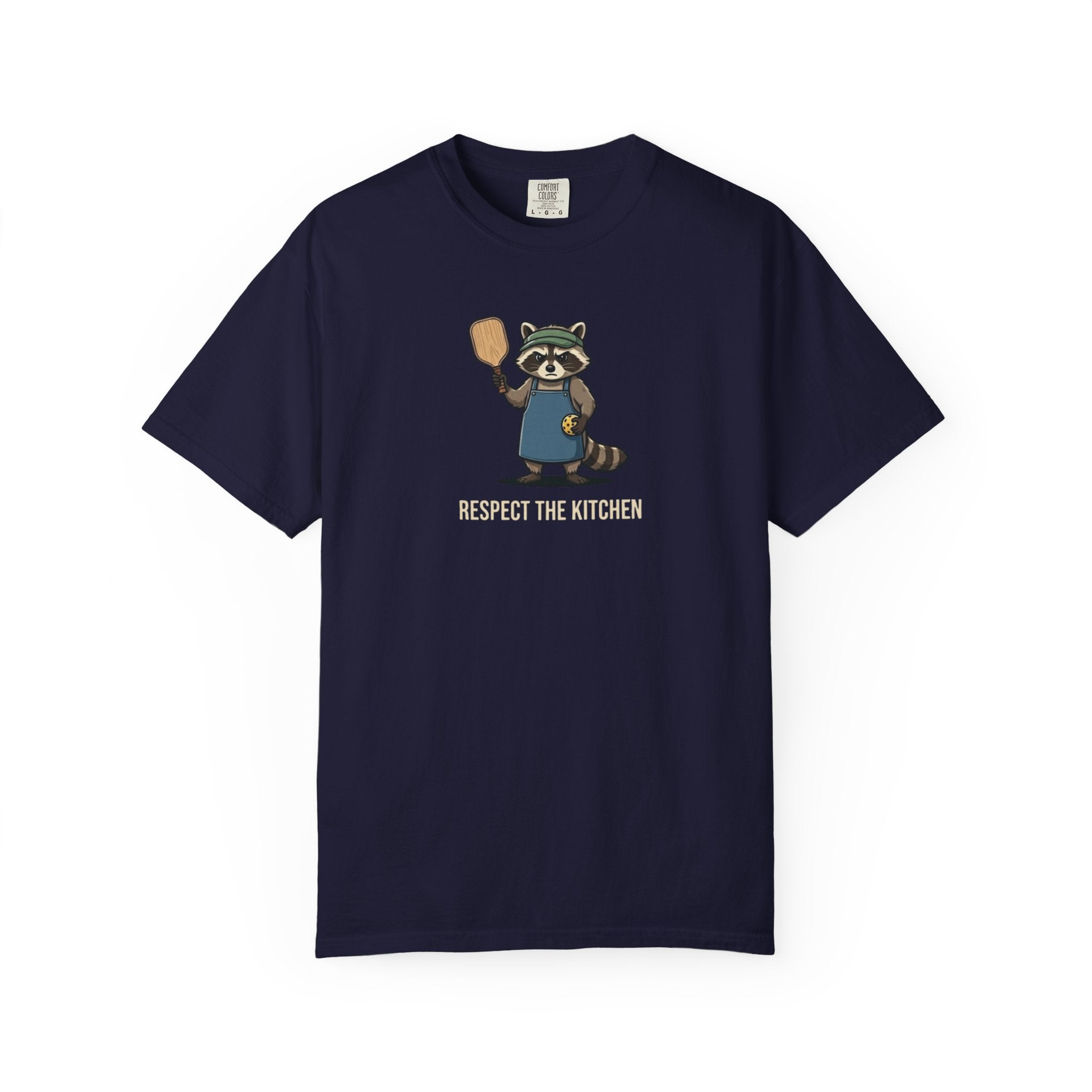 Respect The Kitchen Raccoon Pickleball t-shirt in True Navy