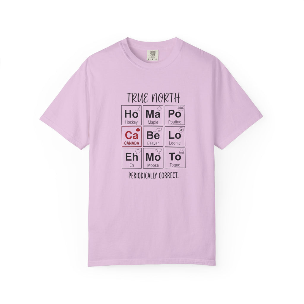 Canadian Periodic Table t-shirt in Orchid
