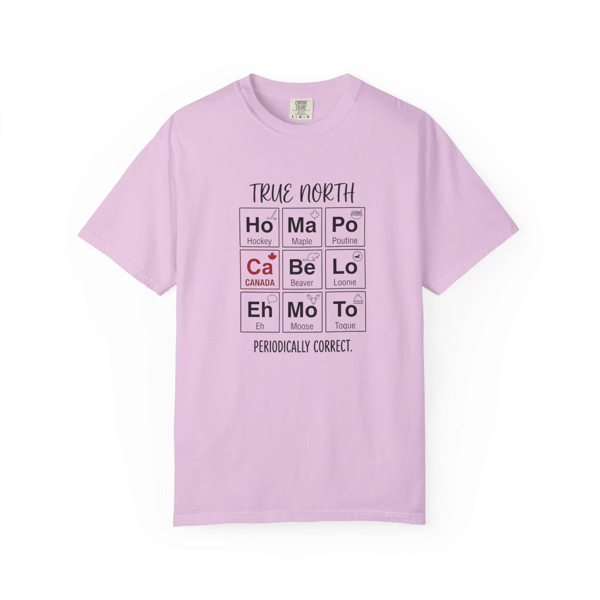 Canadian Periodic Table t-shirt in Orchid