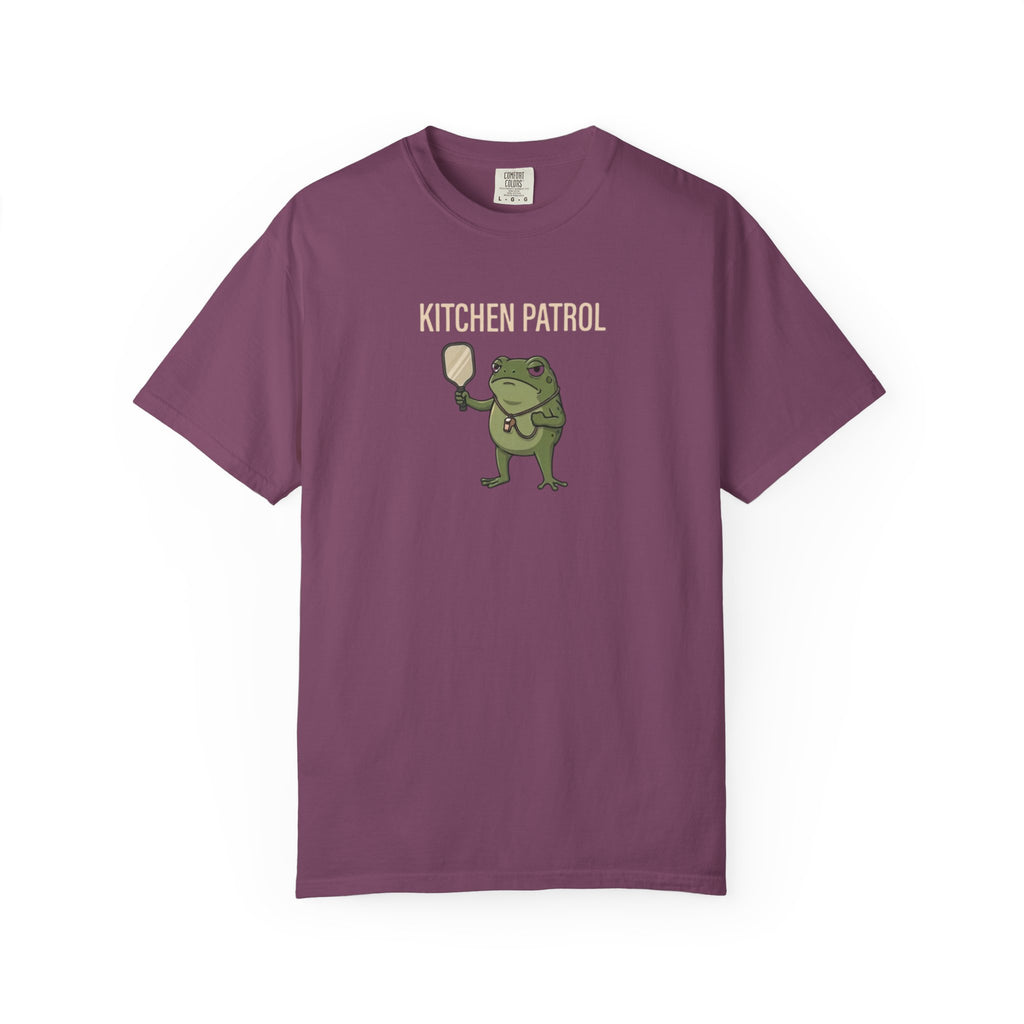 Kitchen Patrol Frog Pickleball t-shirt in Berry