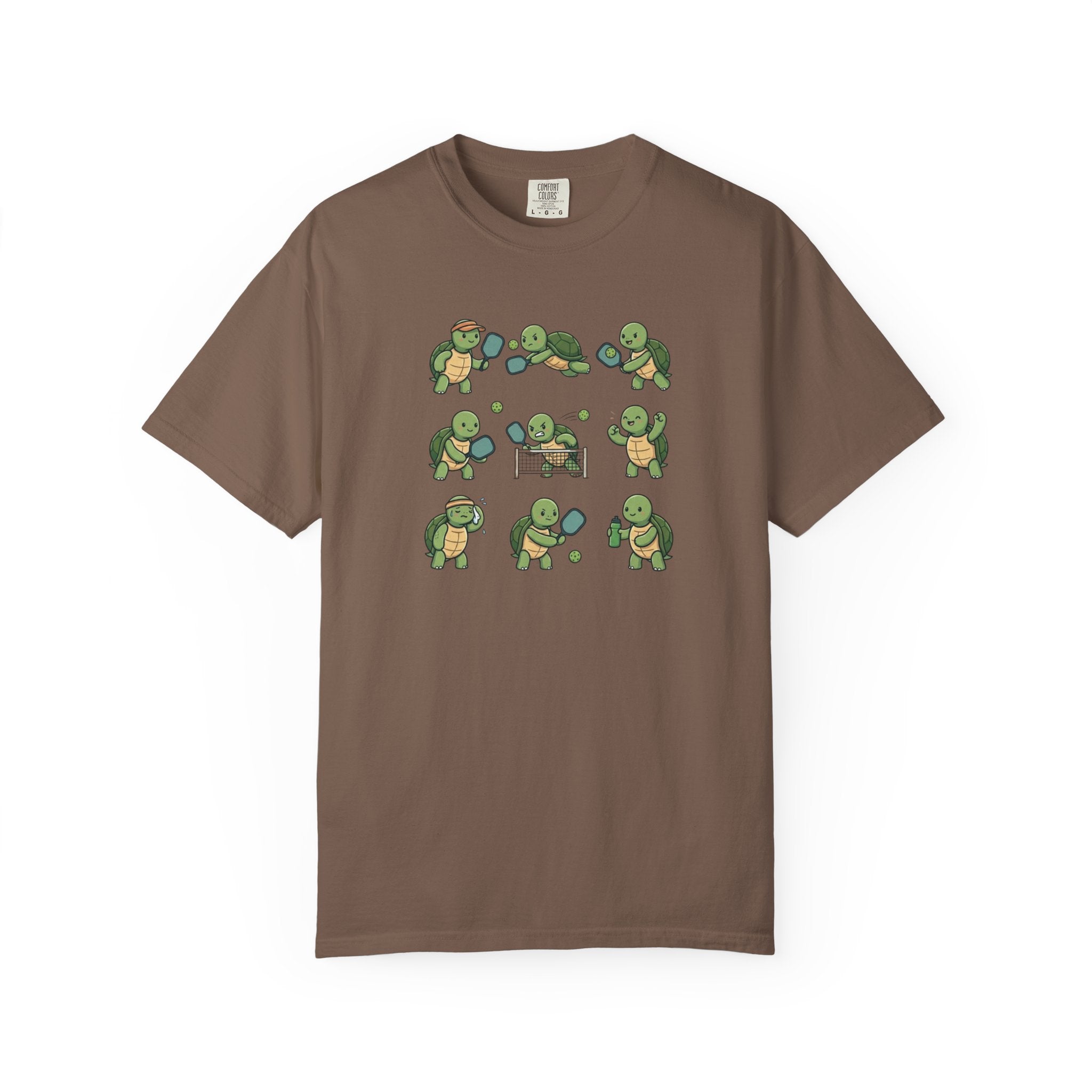 Cute Turtle Pickleball t-shirt in Espresso