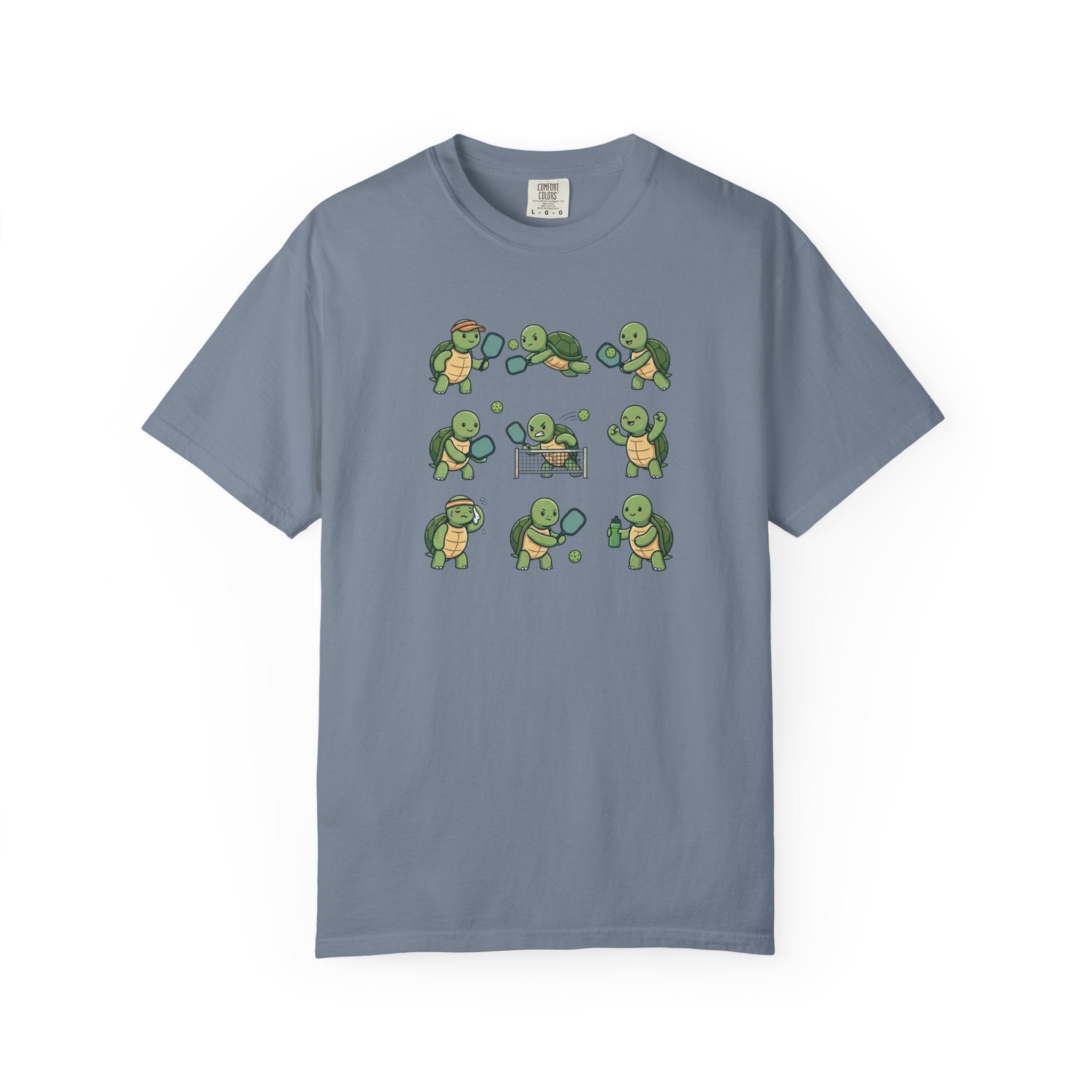 Cute Turtle Pickleball t-shirt in Blue Jean
