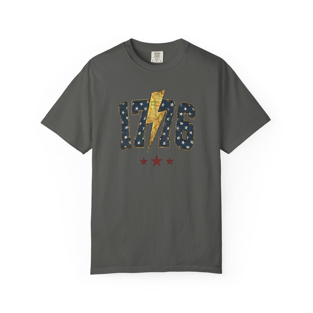 Vintage Patriotic American USA 1776 T-Shirt, Independence Day Red White Blue Unisex Graphic Tee