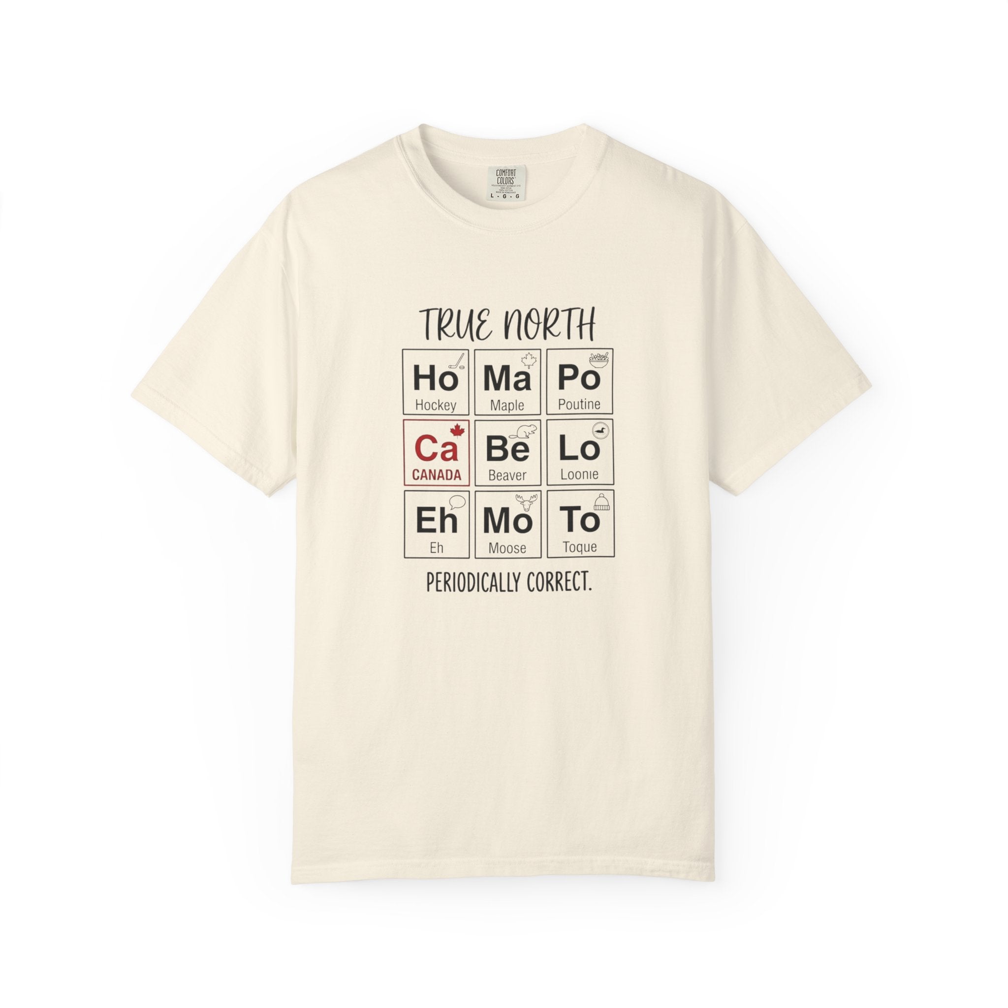 Canadian Periodic Table t-shirt in Ivory