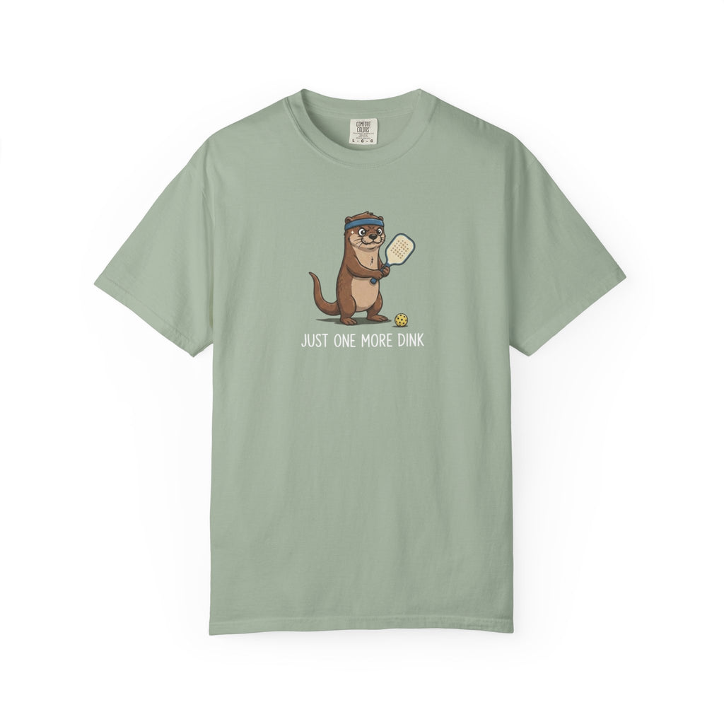 Just One More Dink Otter Pickleball t-shirt in Bay