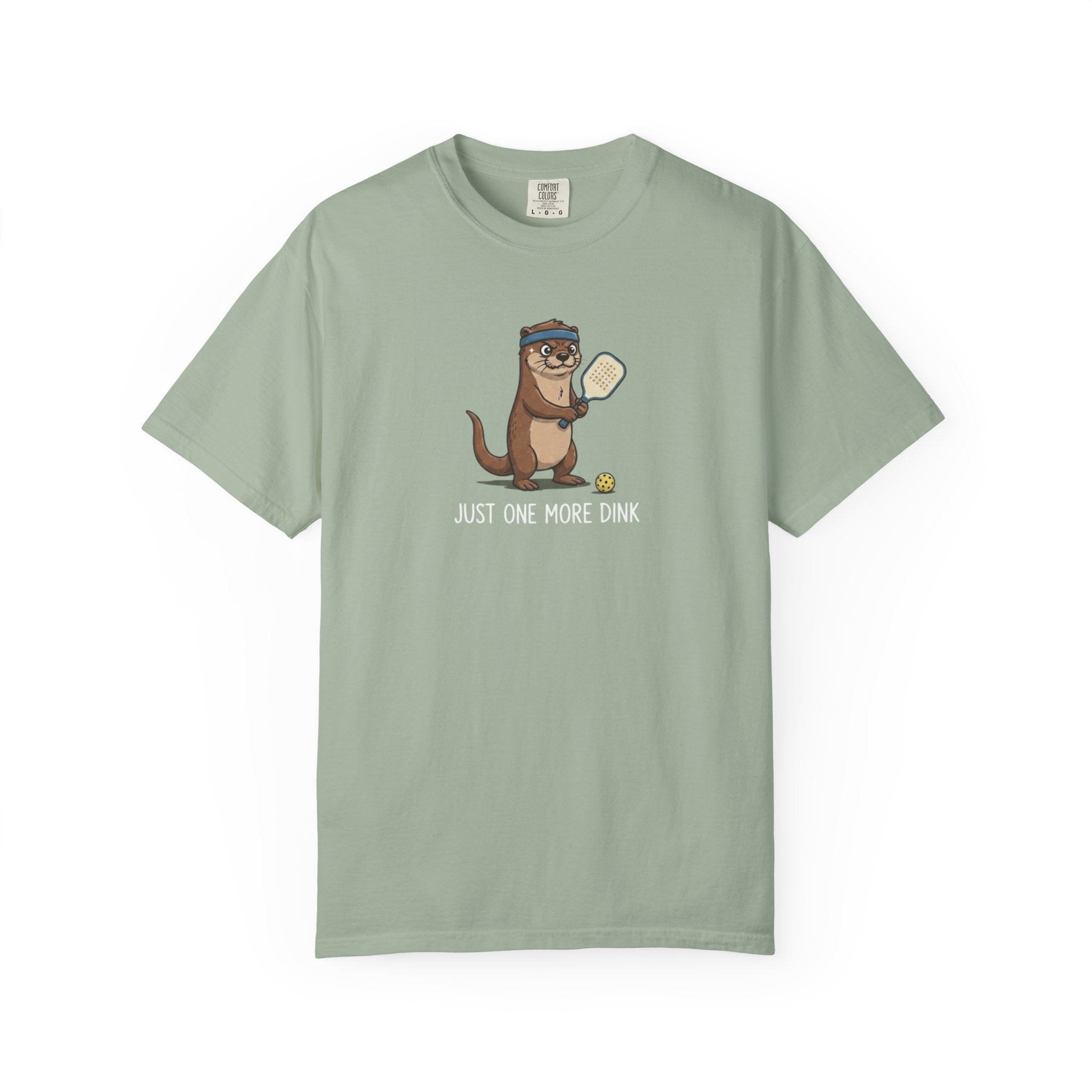 Just One More Dink Otter Pickleball t-shirt in Bay