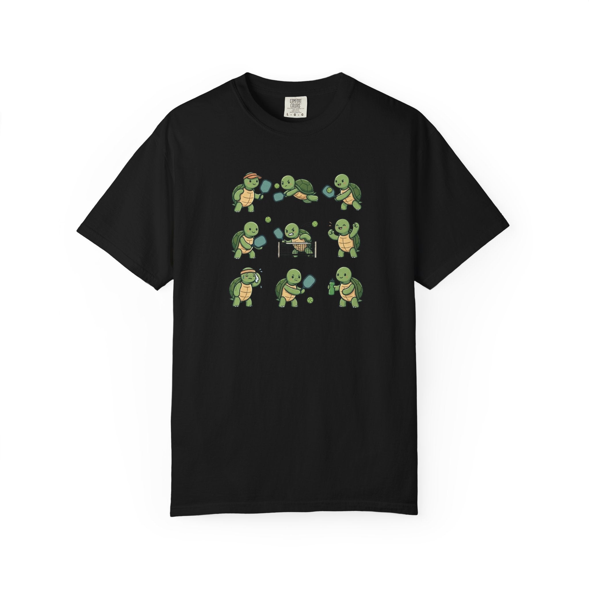 Cute Turtle Pickleball t-shirt in Black