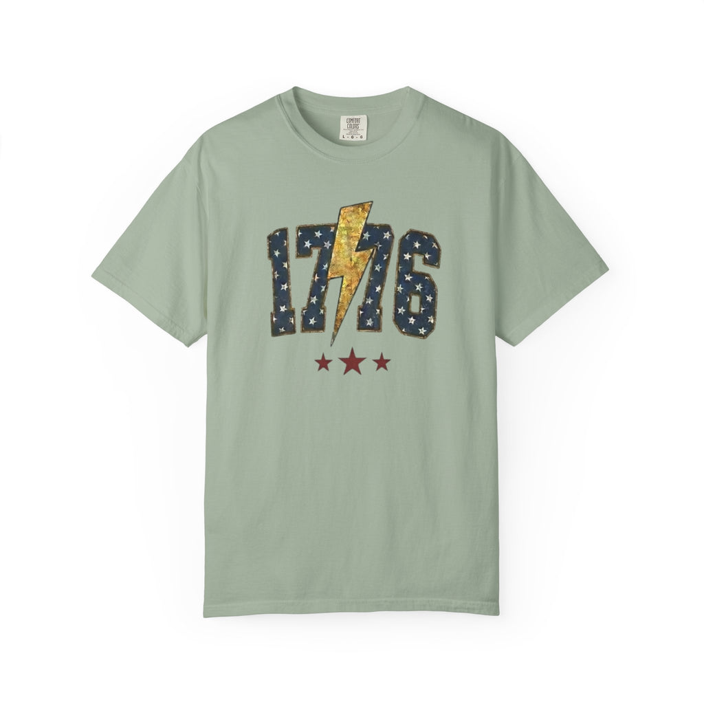 Vintage Patriotic American USA 1776 T-Shirt, Independence Day Red White Blue Unisex Graphic Tee