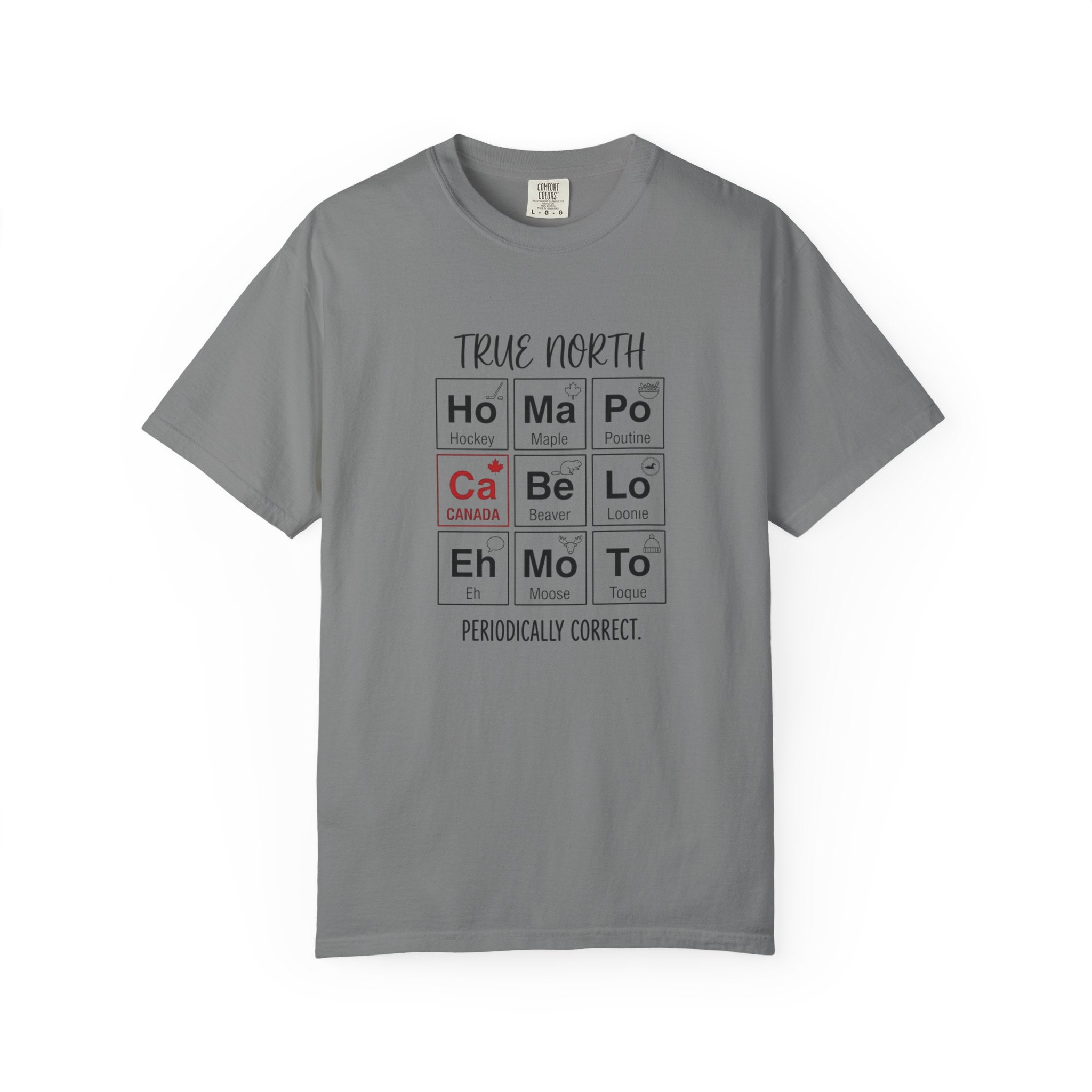 Canadian Periodic Table t-shirt in Grey