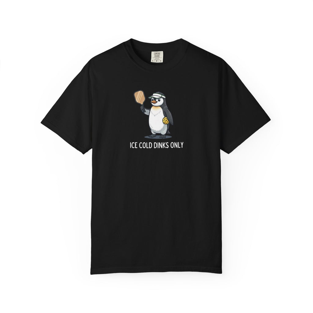 Ice Cold Dinks Only Penguin Pickleball t-shirt in Black
