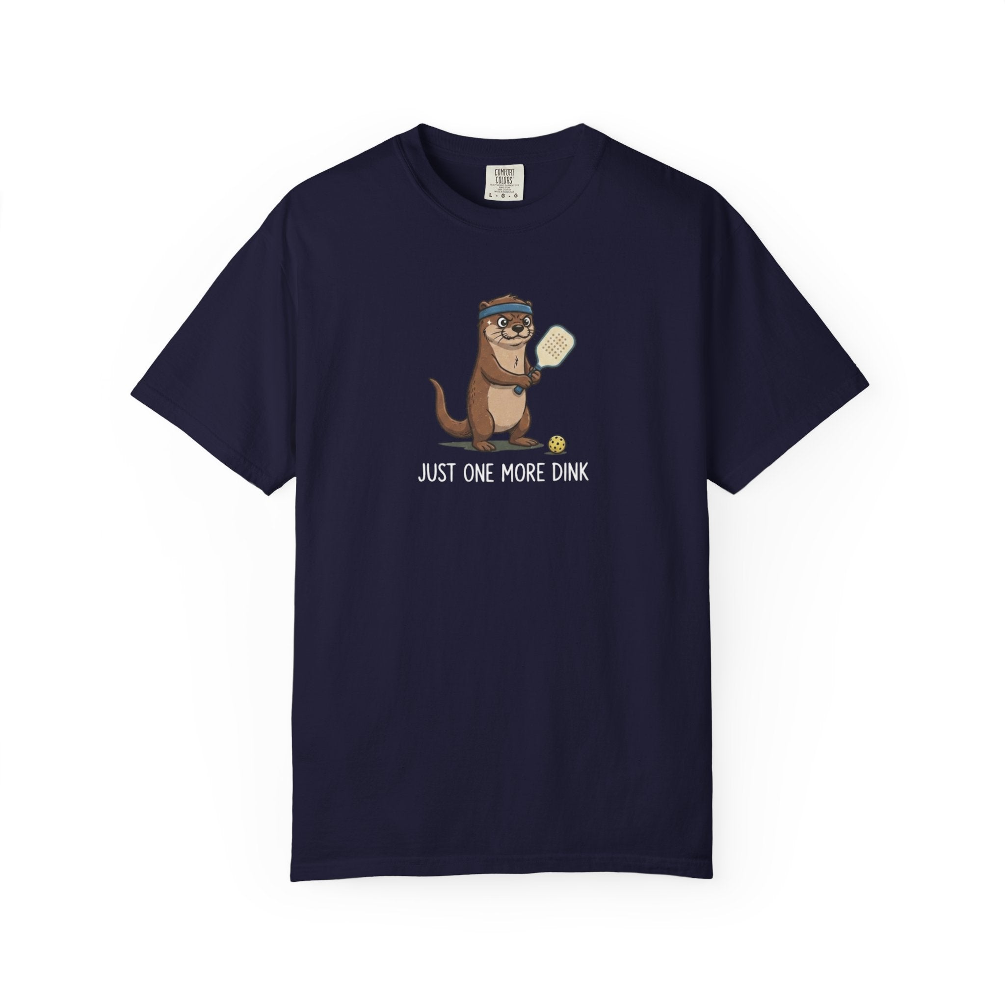 Just One More Dink Otter Pickleball t-shirt in True Navy