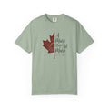 A Mari Usque Ad Mare Maple Leaf t-shirt in Bay