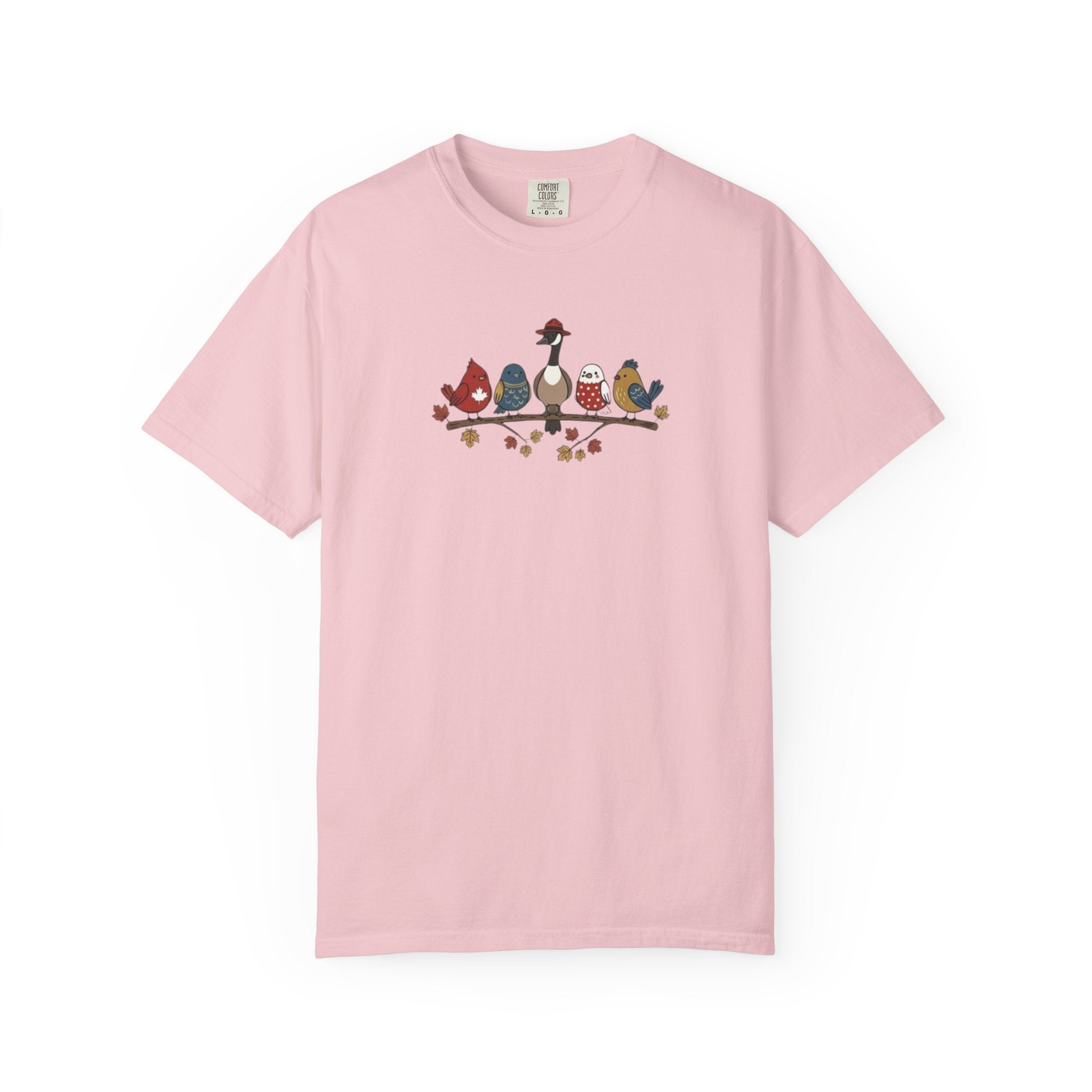 Canadian Birds on a Branch t-shirt in Blossom