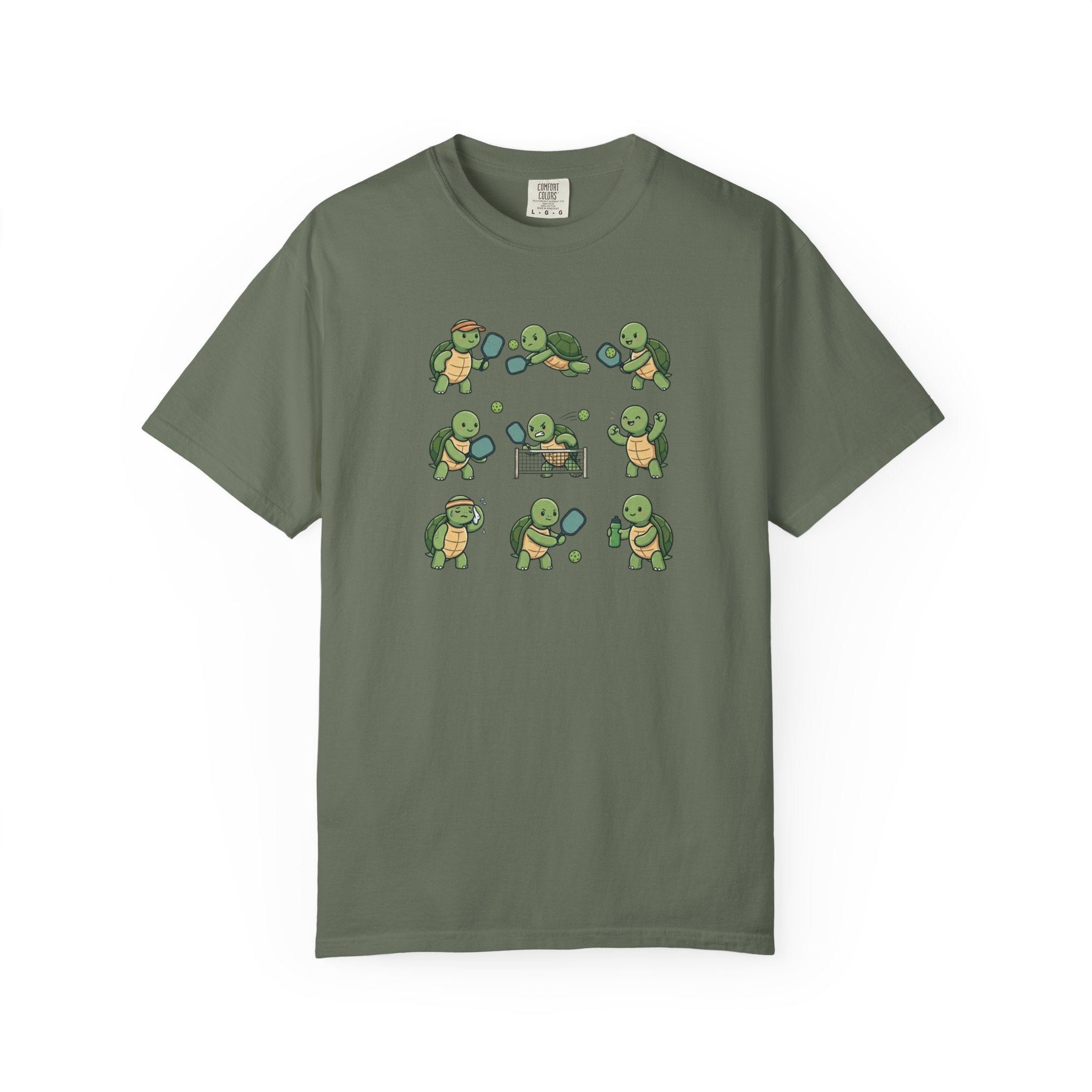 Cute Turtle Pickleball t-shirt in Moss