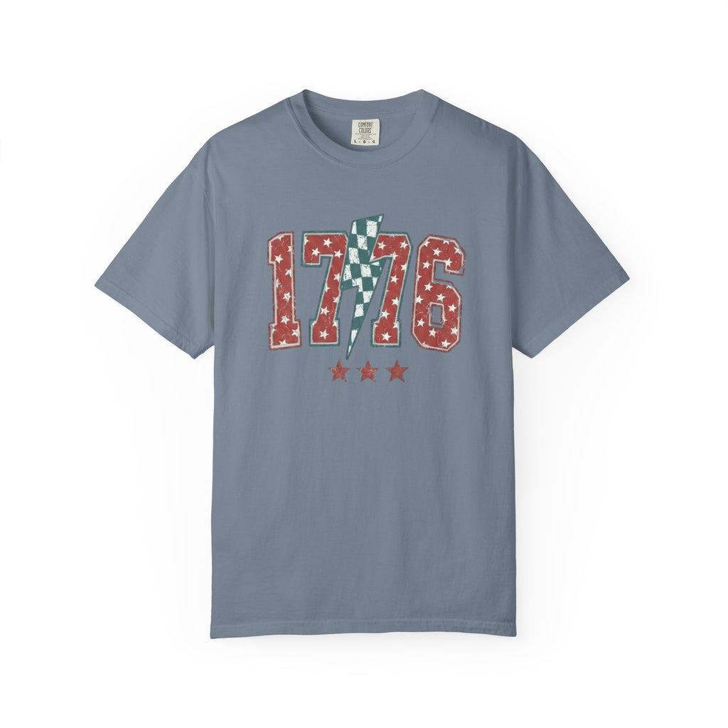 Vintage Patriotic American USA 1776 T-Shirt, Independence Day Red White Blue Unisex Graphic Tee