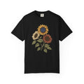 Patriotic Sunflower Shirt, Red White Blue Floral Tee, America 250th Anniversary Graphic Shirt, Vintage 4th of July Botanical, Gift for Her