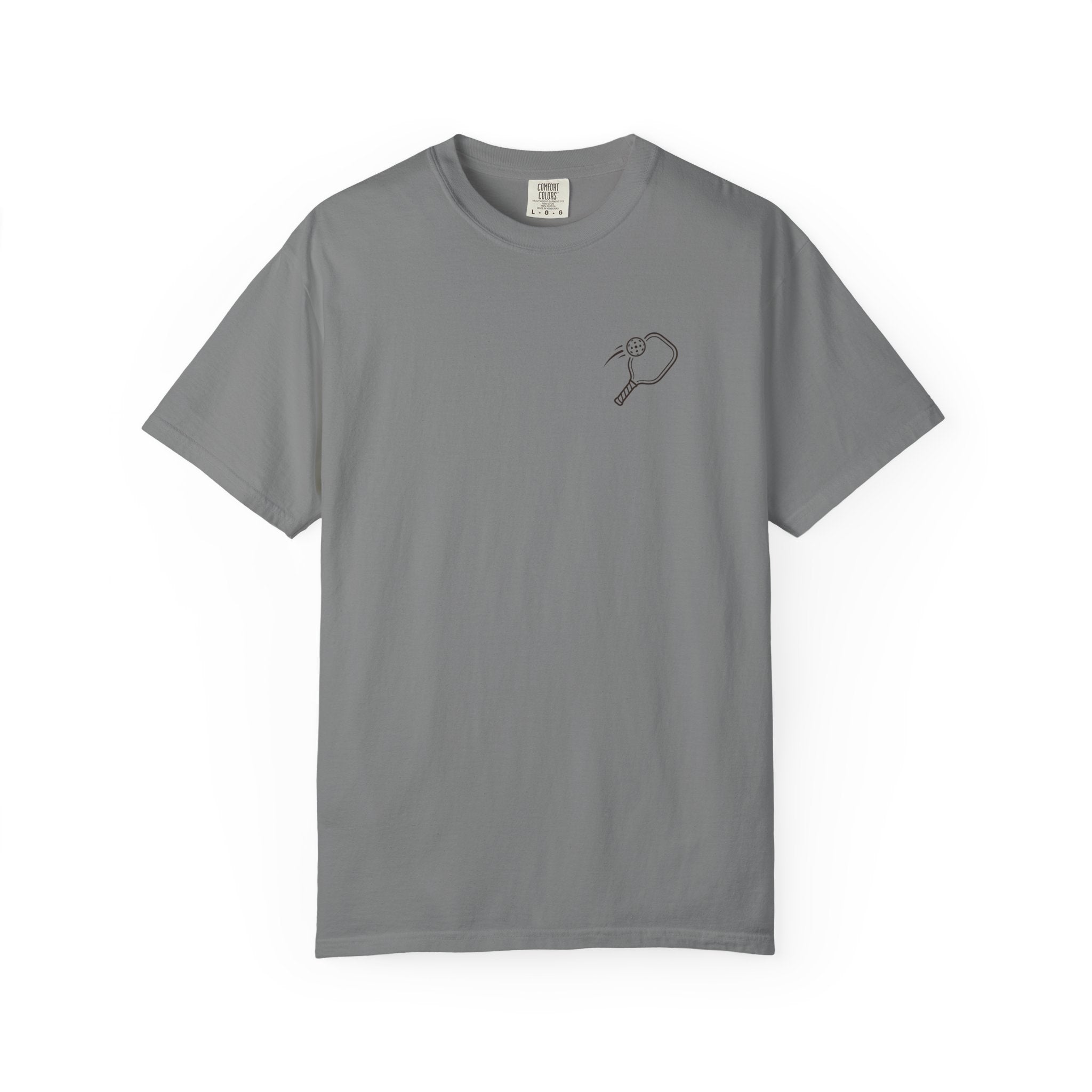 Minimalist Pickleball Paddle t-shirt in Grey