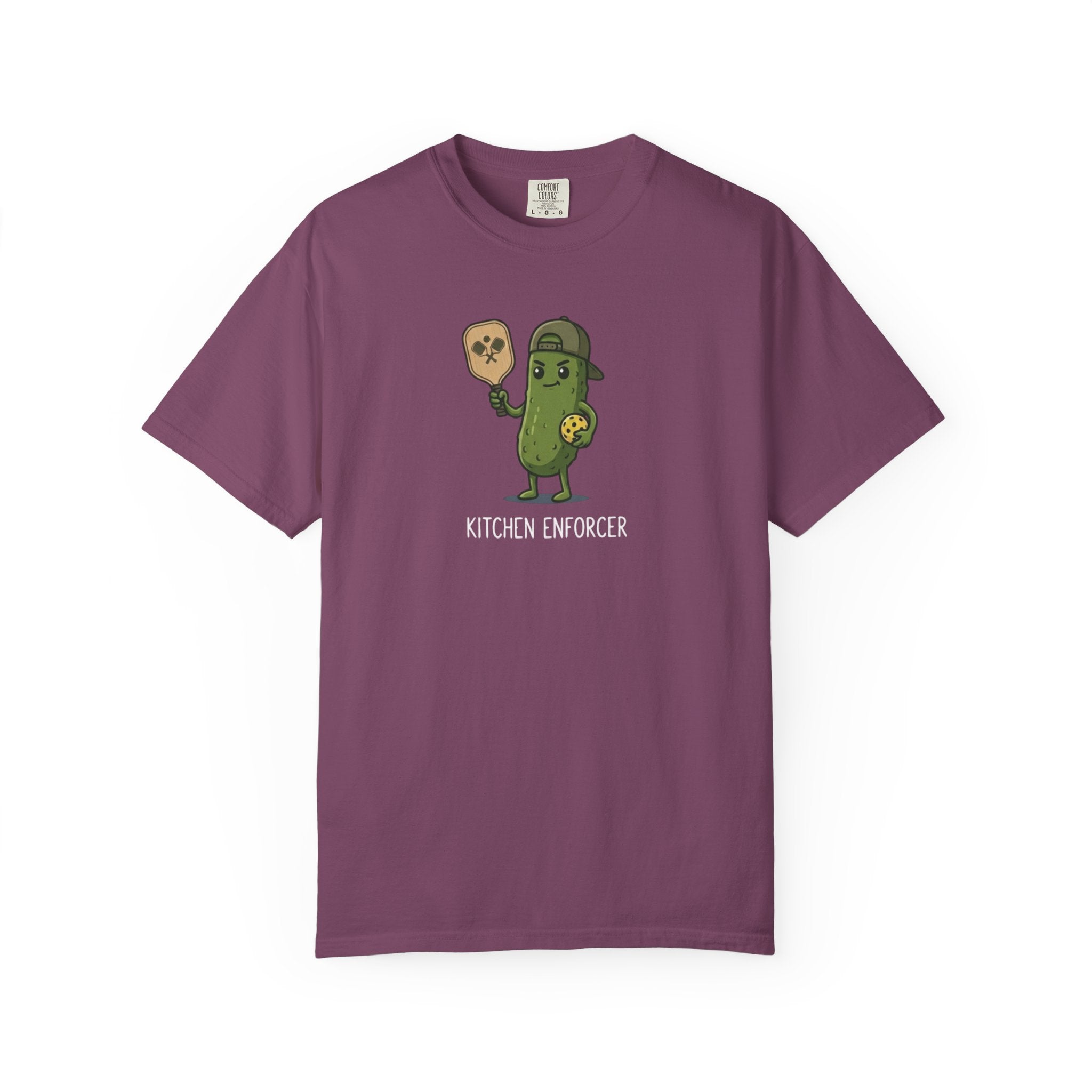 Kitchen Enforcer Pickle Pickleball t-shirt in Berry