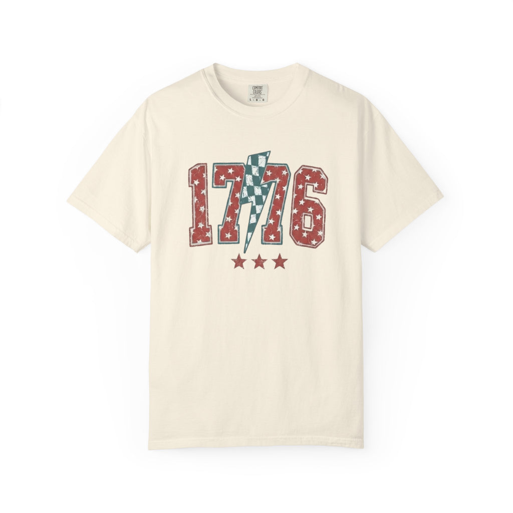 Vintage Patriotic American USA 1776 T-Shirt, Independence Day Red White Blue Unisex Graphic Tee