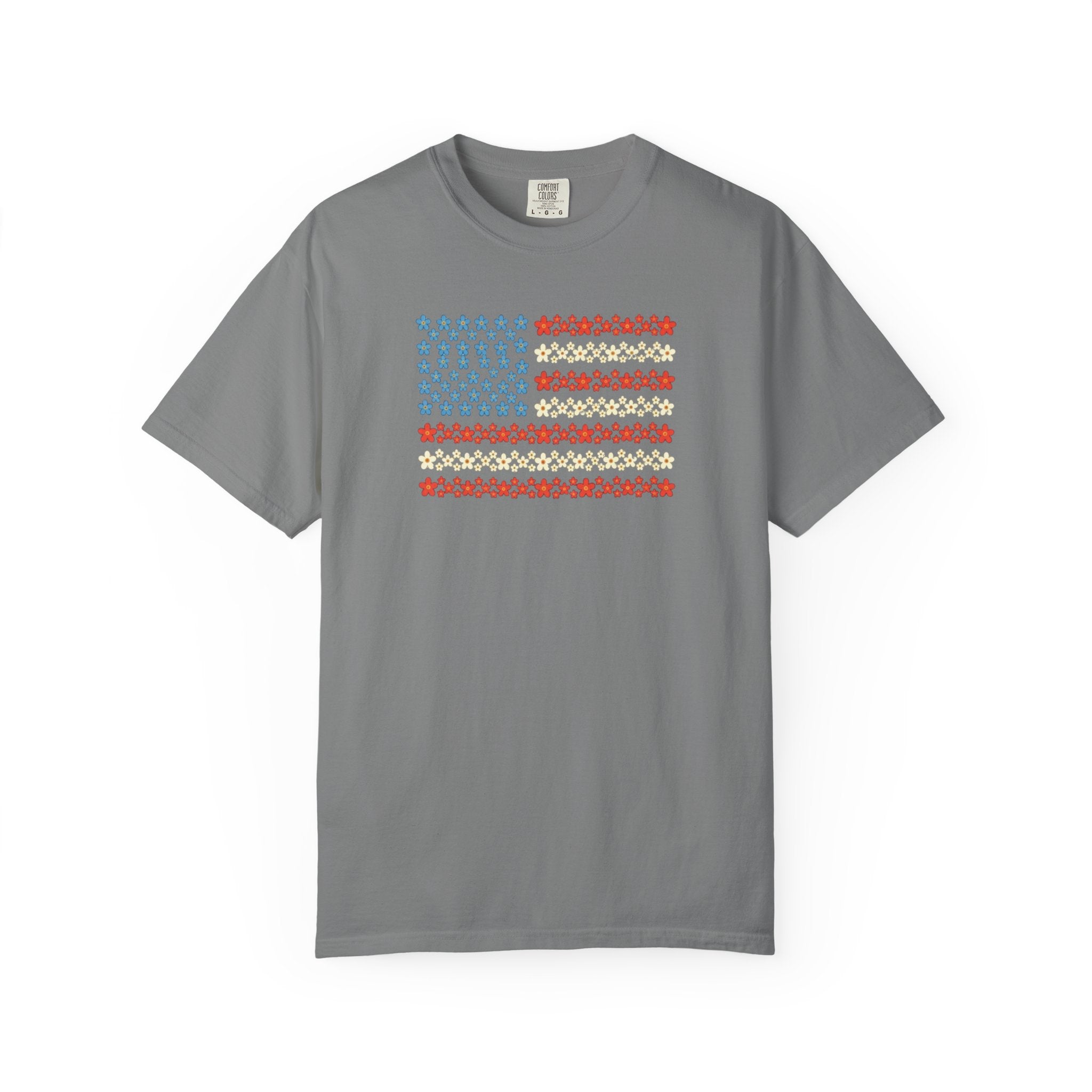 American Flag Shirt, Patriotic Star Print USA Tee, Vintage 4th of July Stars and Stripes Graphic Shirt, Independence Day Red White Blue Tee