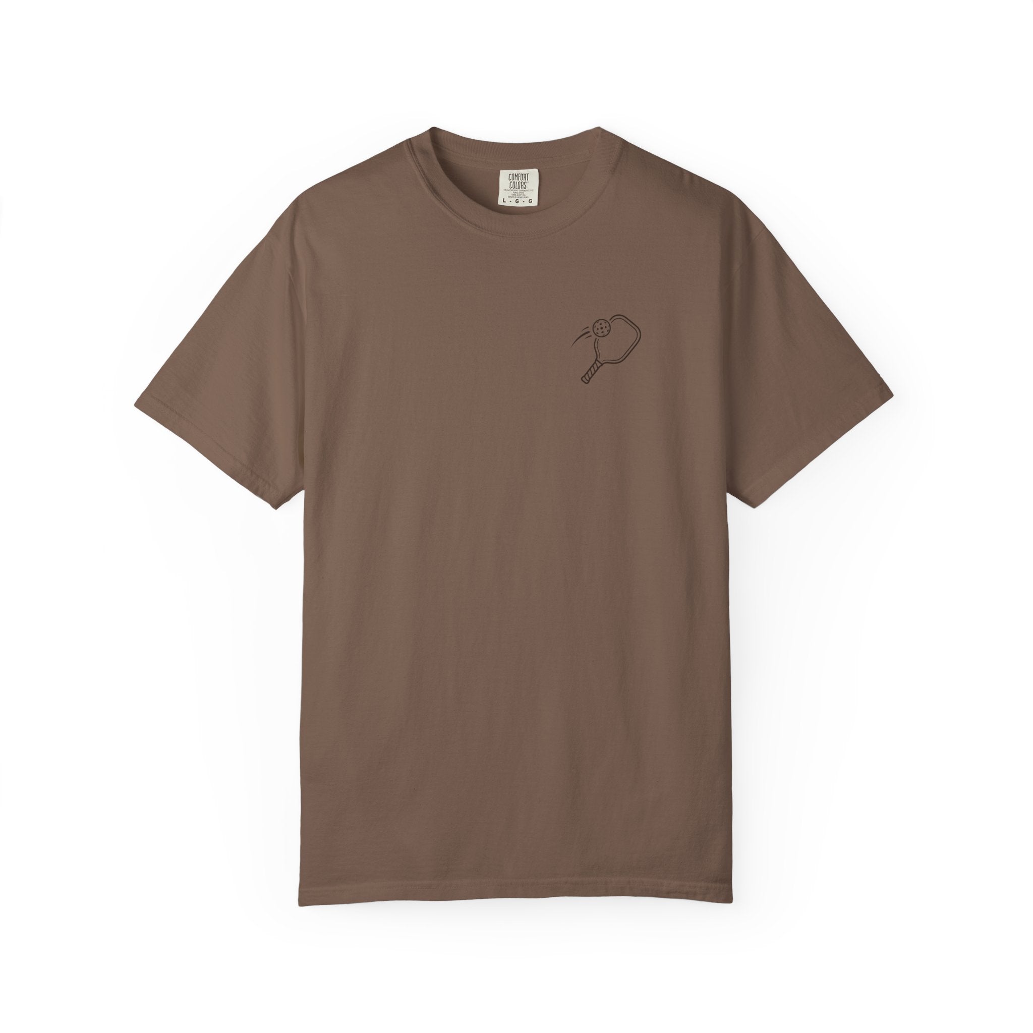 Minimalist Pickleball Paddle t-shirt in Espresso