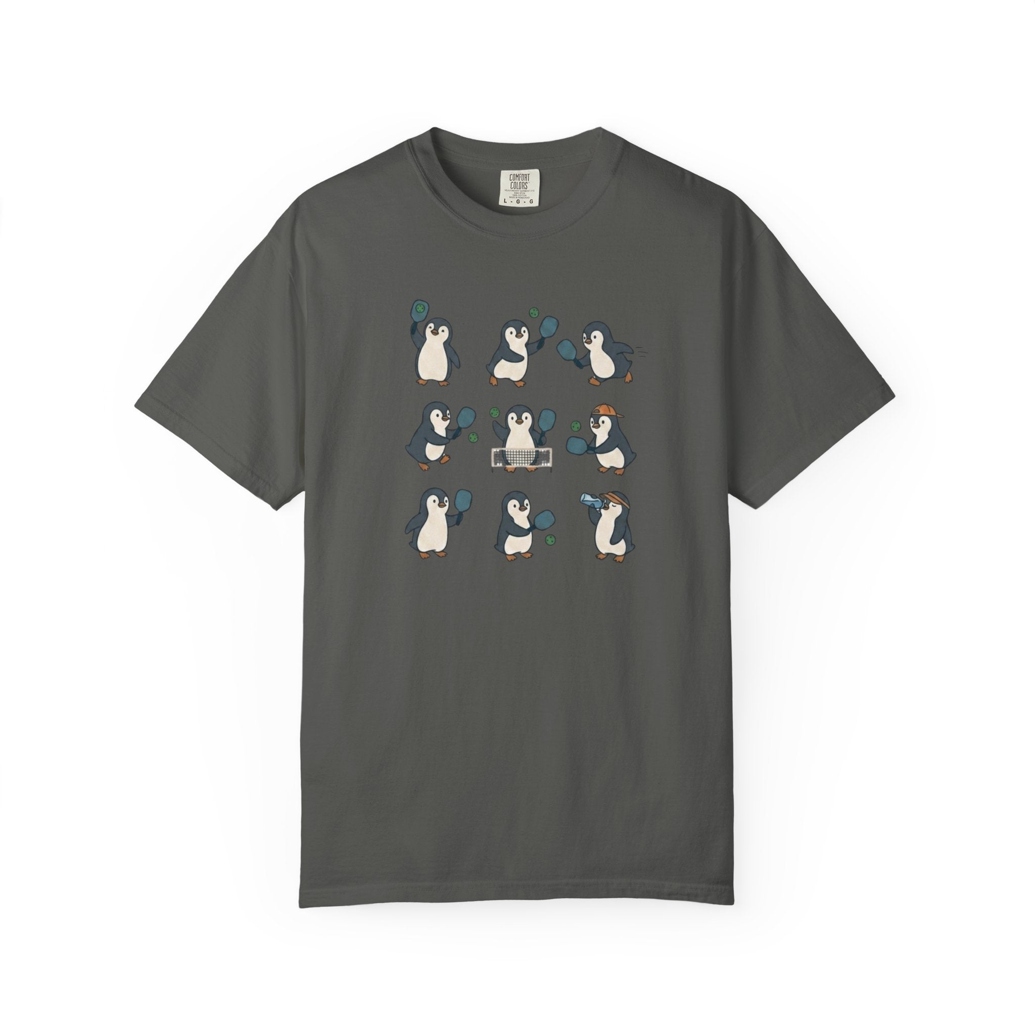 Cute Penguin Pickleball t-shirt in Pepper