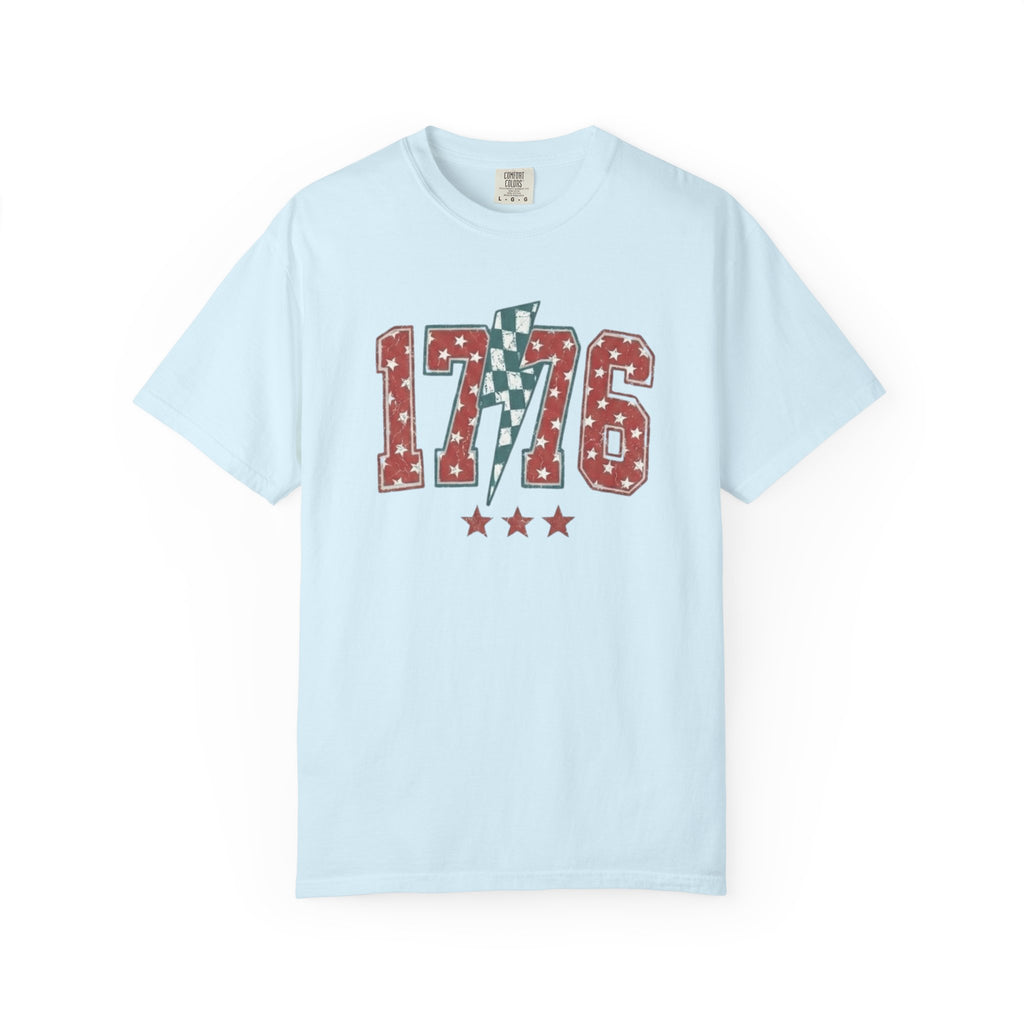 Vintage Patriotic American USA 1776 T-Shirt, Independence Day Red White Blue Unisex Graphic Tee