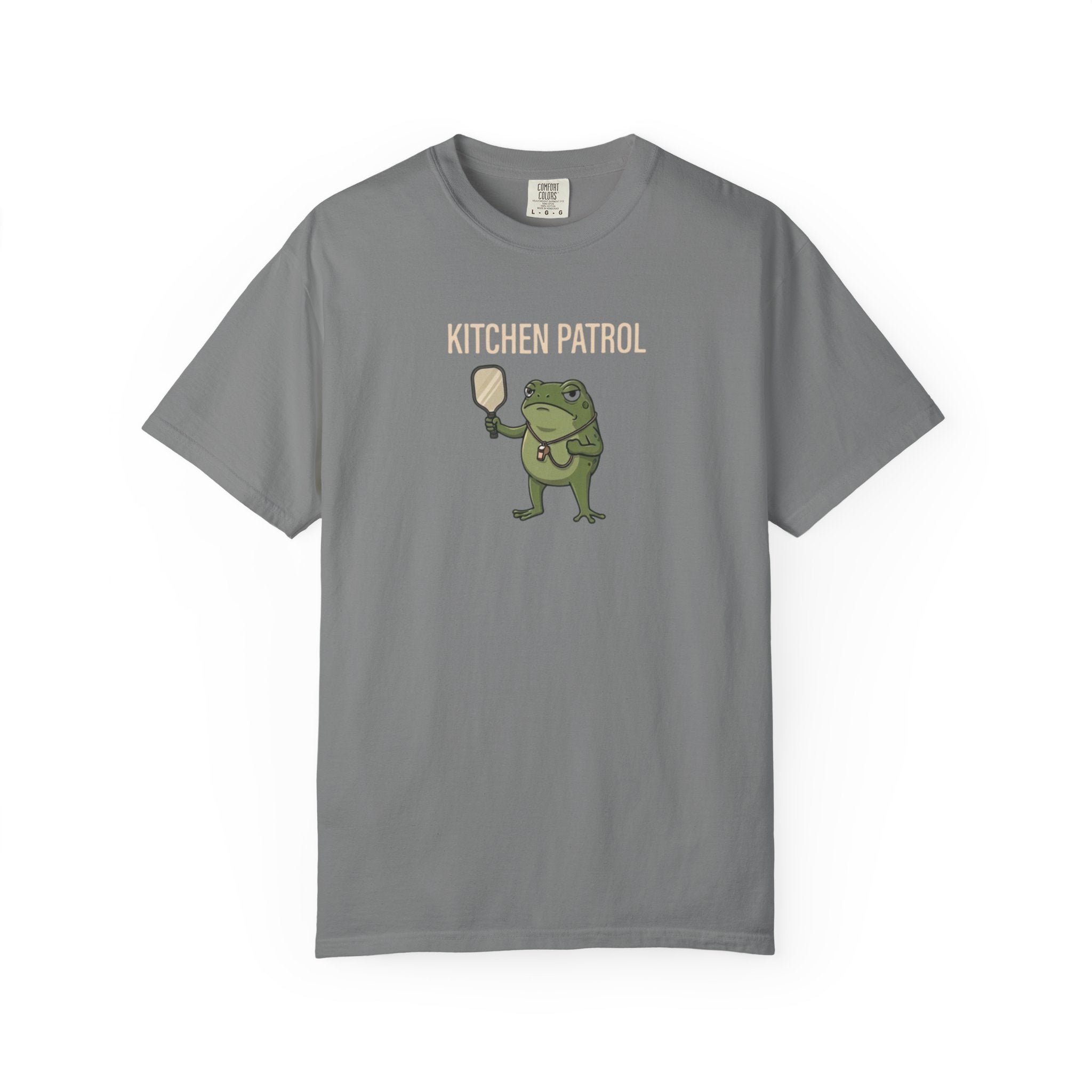 Kitchen Patrol Frog Pickleball t-shirt in Grey