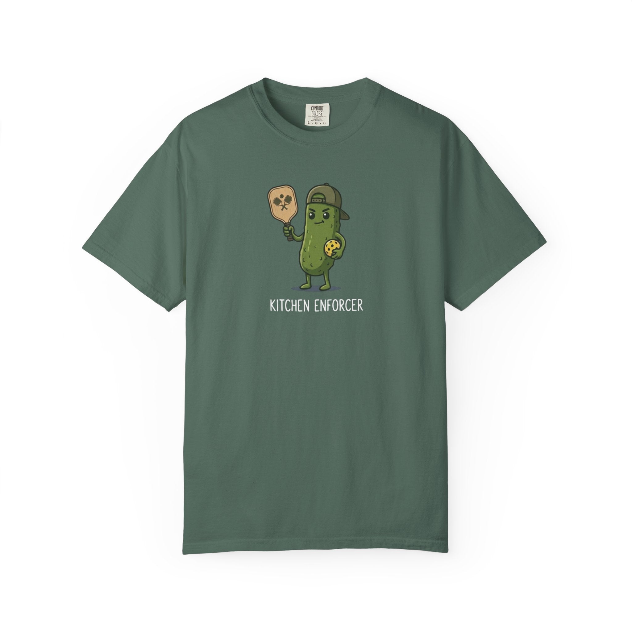 Kitchen Enforcer Pickle Pickleball t-shirt in Blue Spruce