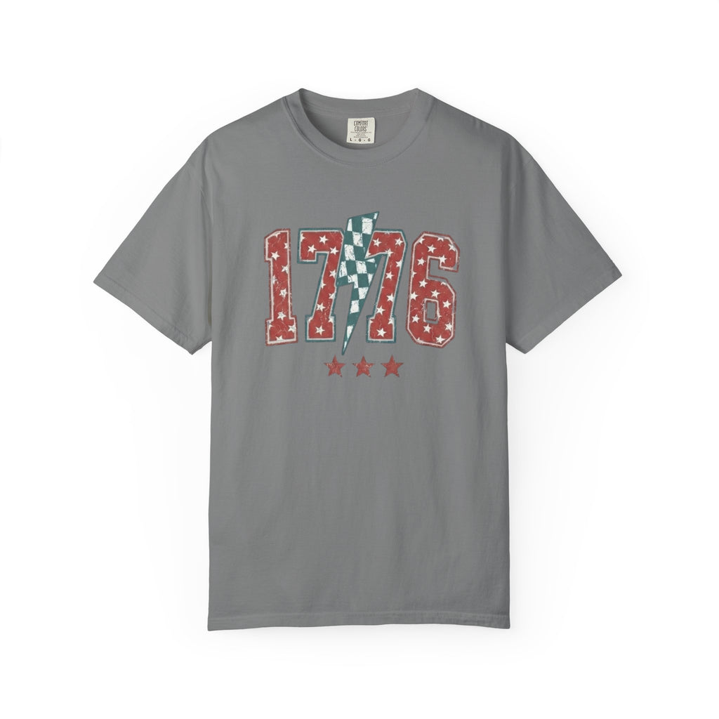 Vintage Patriotic American USA 1776 T-Shirt, Independence Day Red White Blue Unisex Graphic Tee