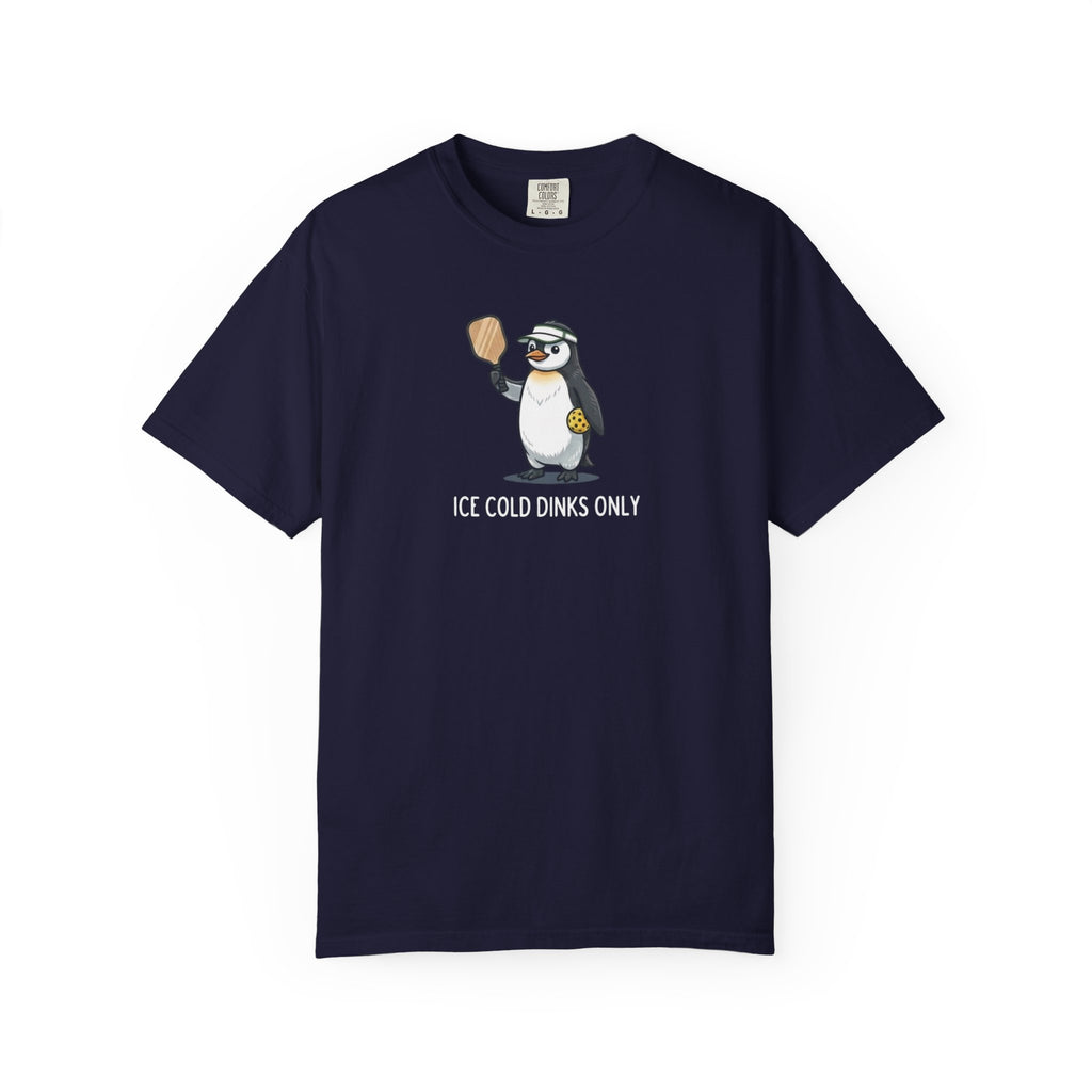 Ice Cold Dinks Only Penguin Pickleball t-shirt in True Navy