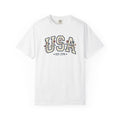 Vintage Patriotic American USA Print T-Shirt, Independence Day Red White Blue 1776 Unisex Graphic Tee