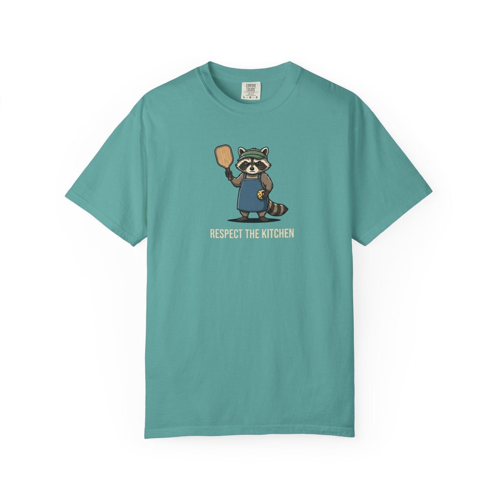 Respect The Kitchen Raccoon Pickleball t-shirt in Seafoam
